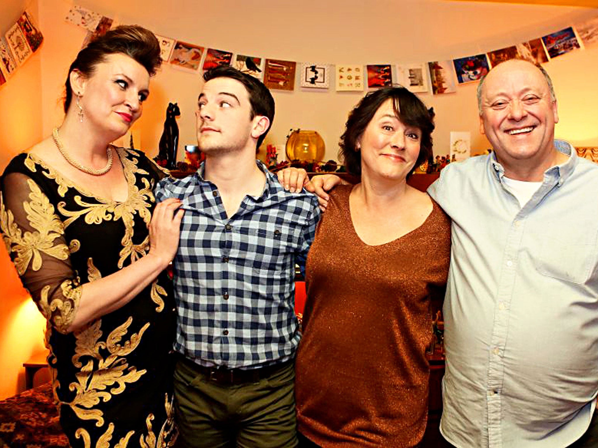 Hitting home: Daniela Nardini, Kevin Guthrie, Arabella Weir and Alex Norton in 'Two Doors Down'