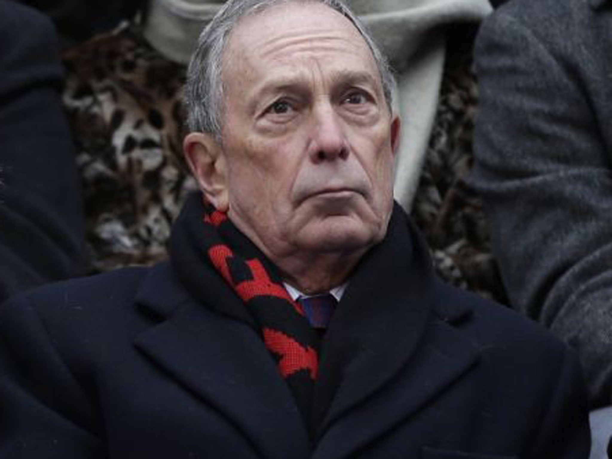 Defeated former mayor Michael Bloomberg was also at the ceremony