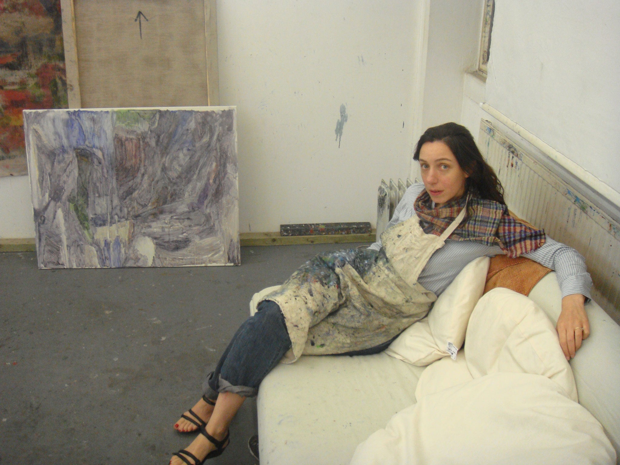 True colours: Varda Caivano in her east London studio