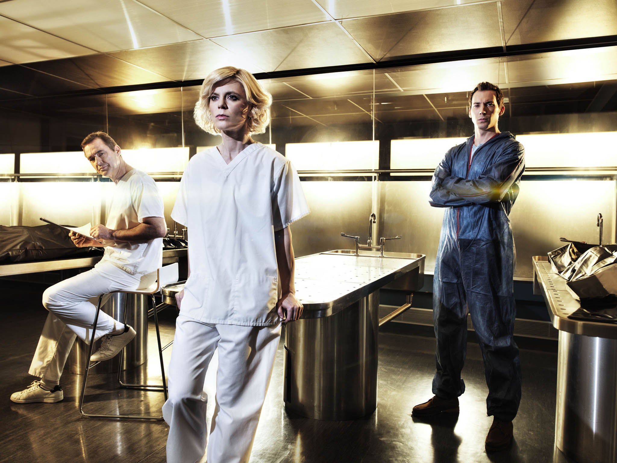 Richard Lintern, Emilia Fox and David Caves star in Silent Witness