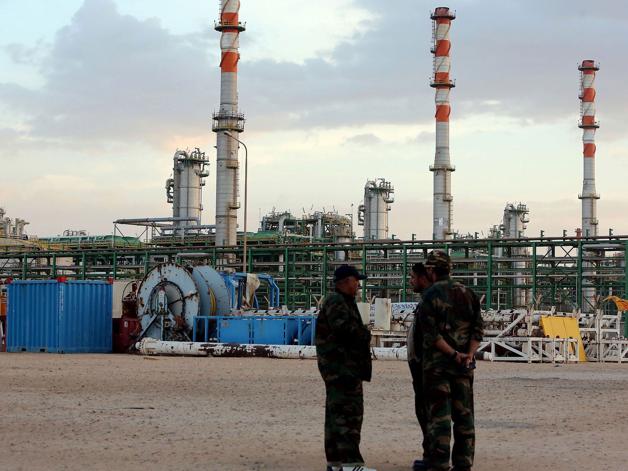 The Mellitah gas terminal, 60 miles away from Tripoli