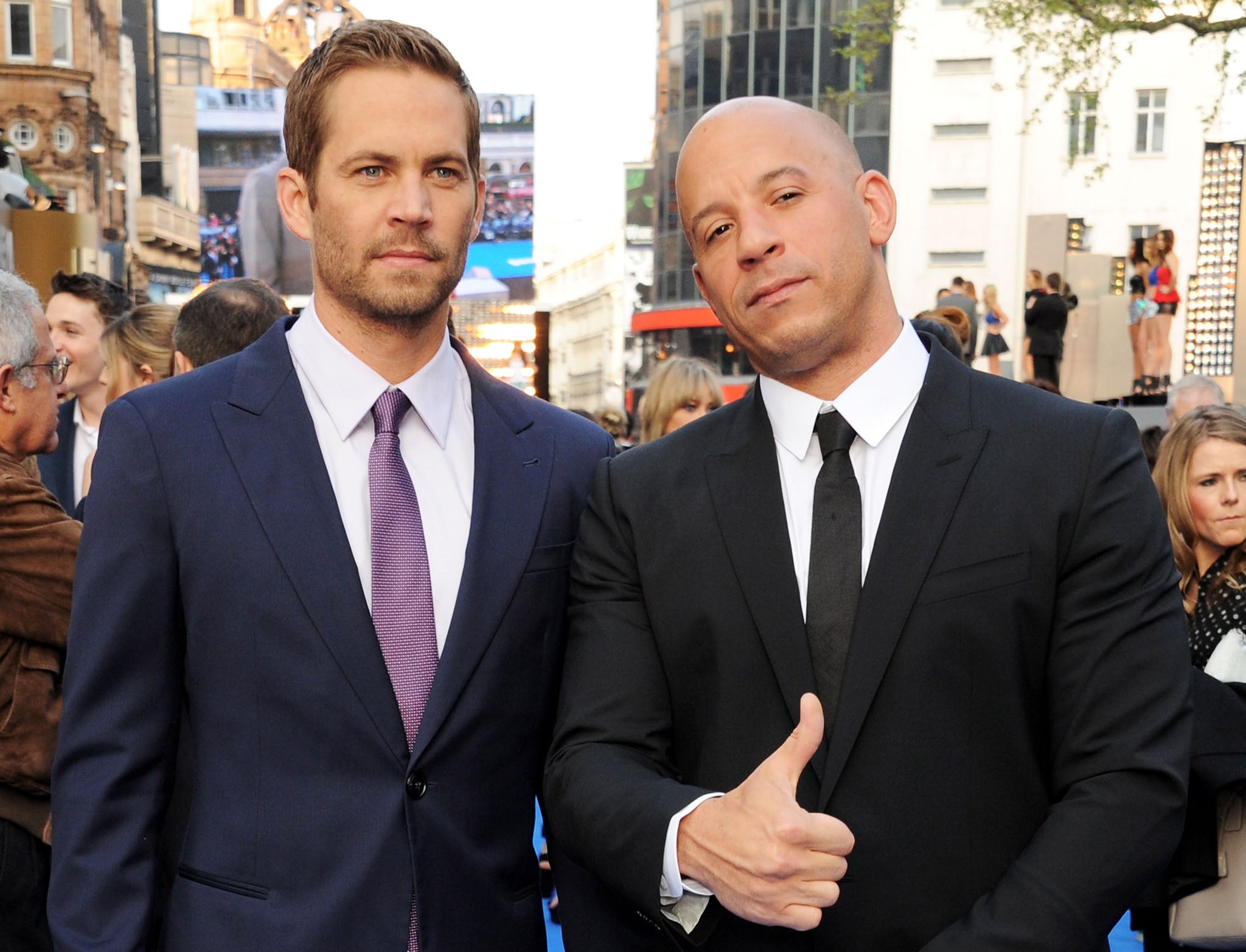 Vin Diesel with Fast &amp; Furious co-star Paul Walker