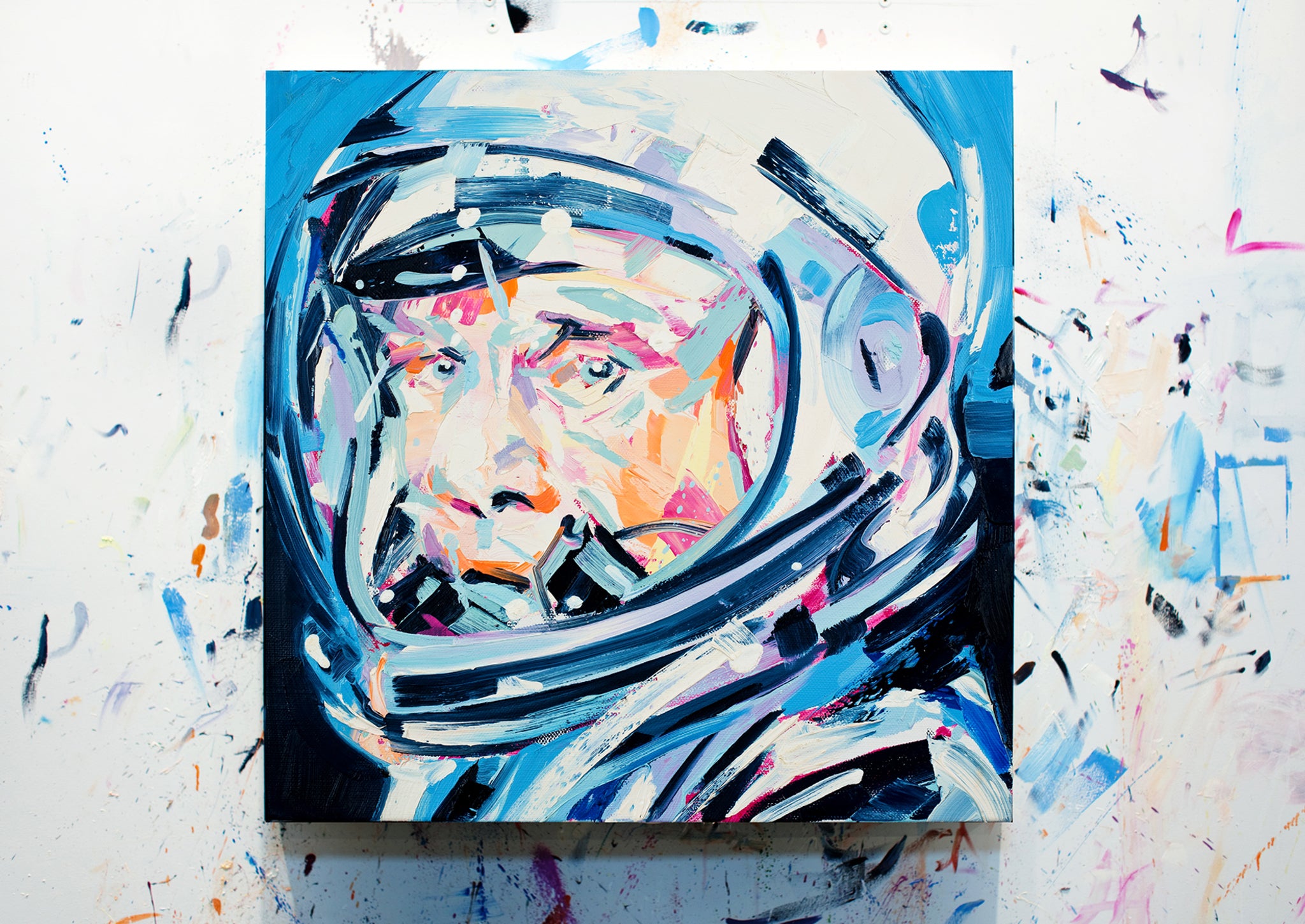 Michael Kagan's oil painting 'Pilot 2' for White Lies' album cover