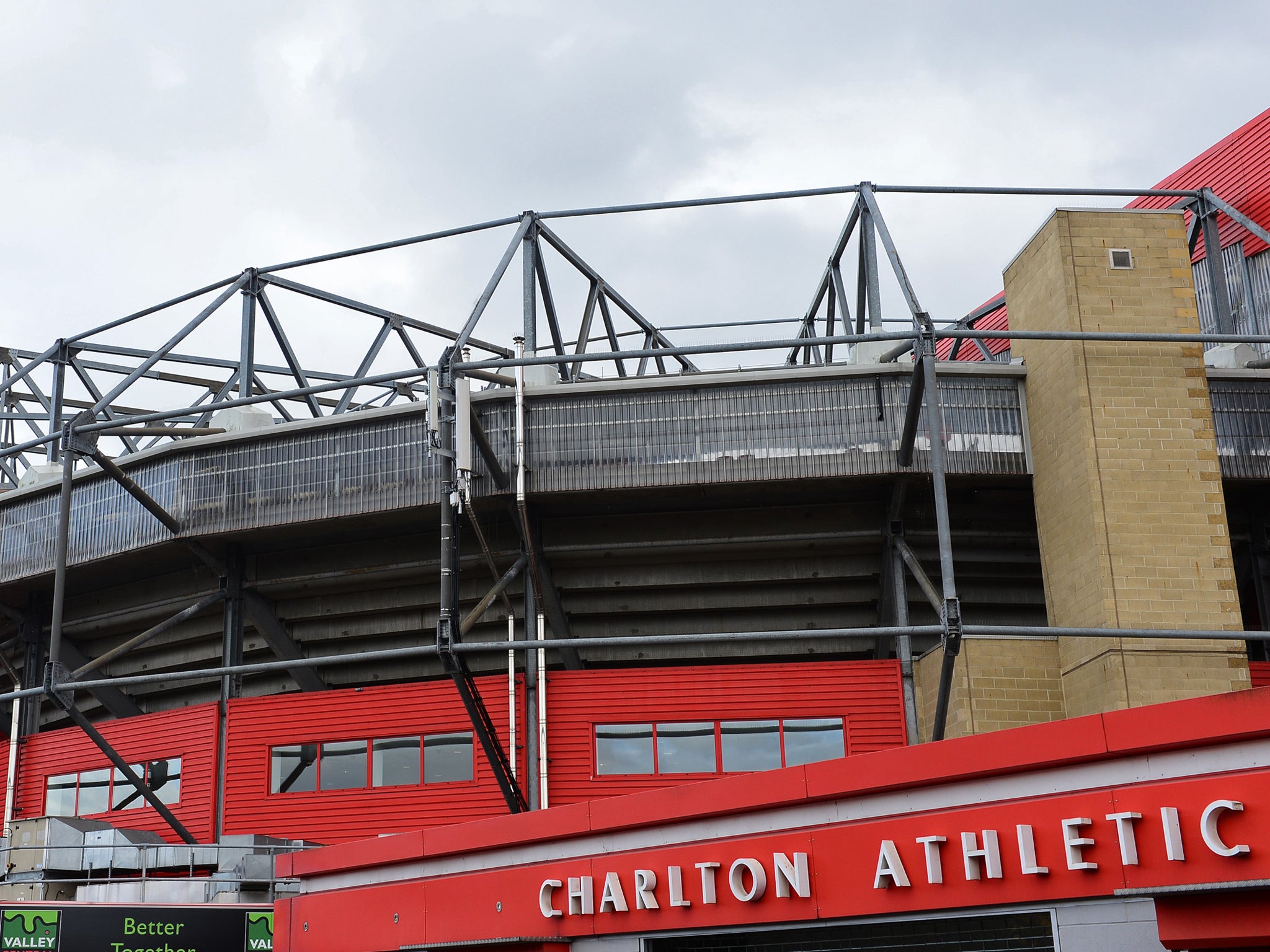 A view of Charlton stadium The Valley