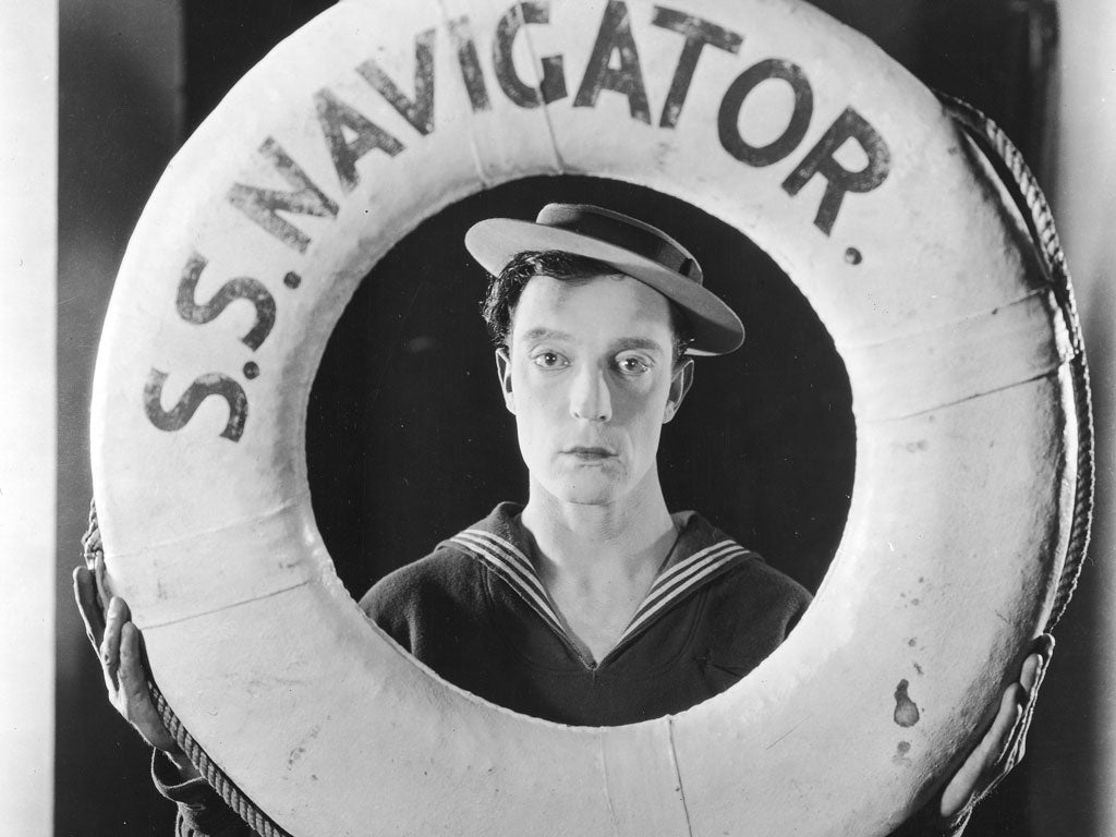 Buster Keaton, aka “Stone Face”, in promotional mode