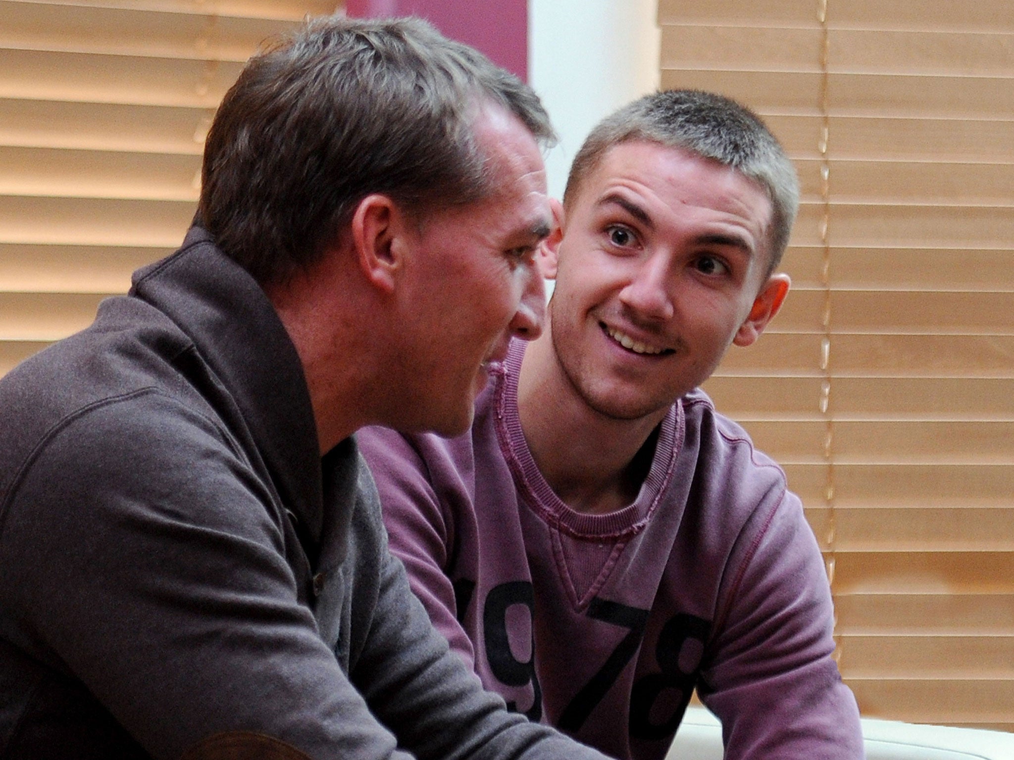 Brendan Rodgers with son Anton