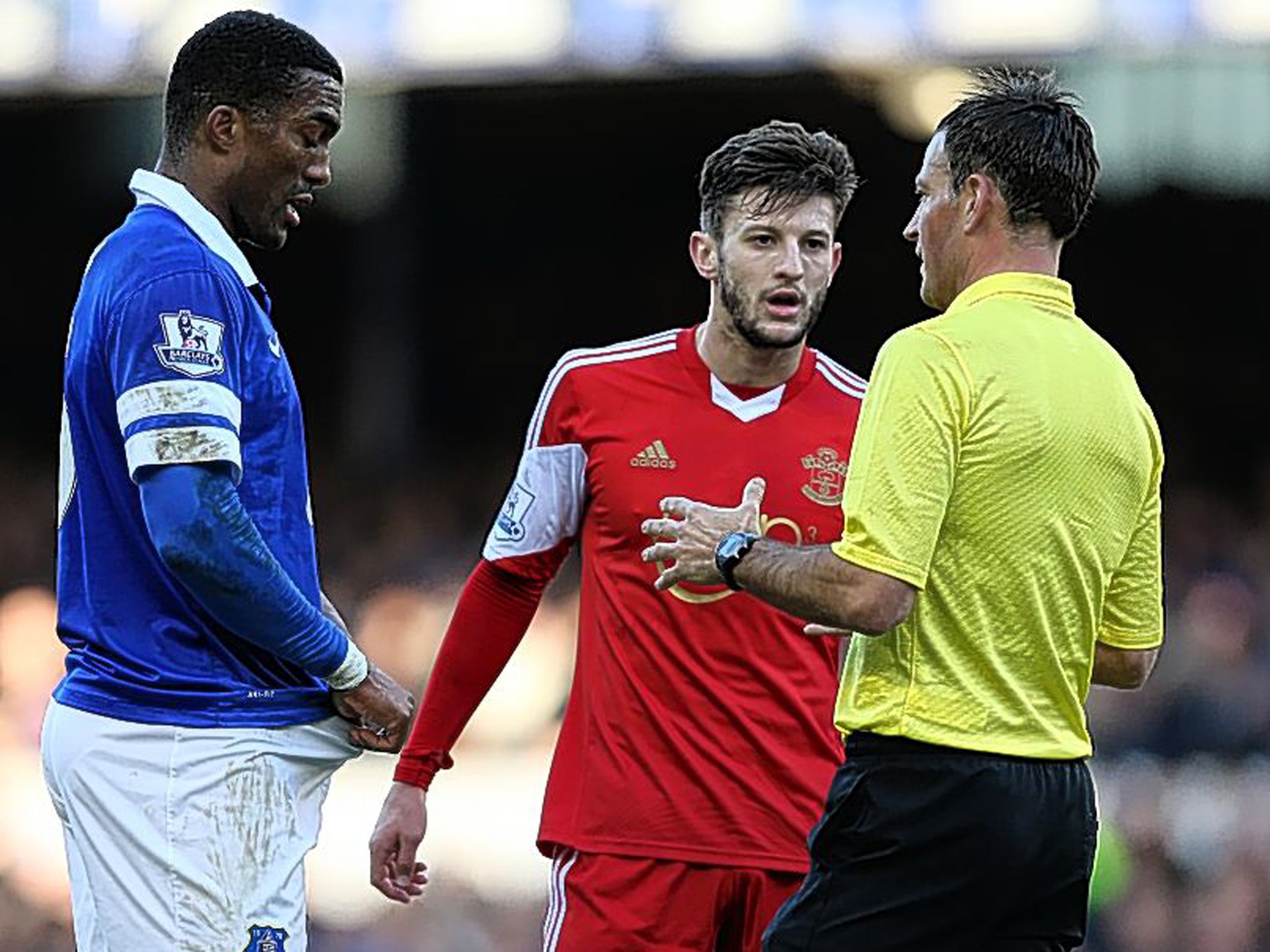 No further action was taken at Clattenburg's remark to Adam Lallana