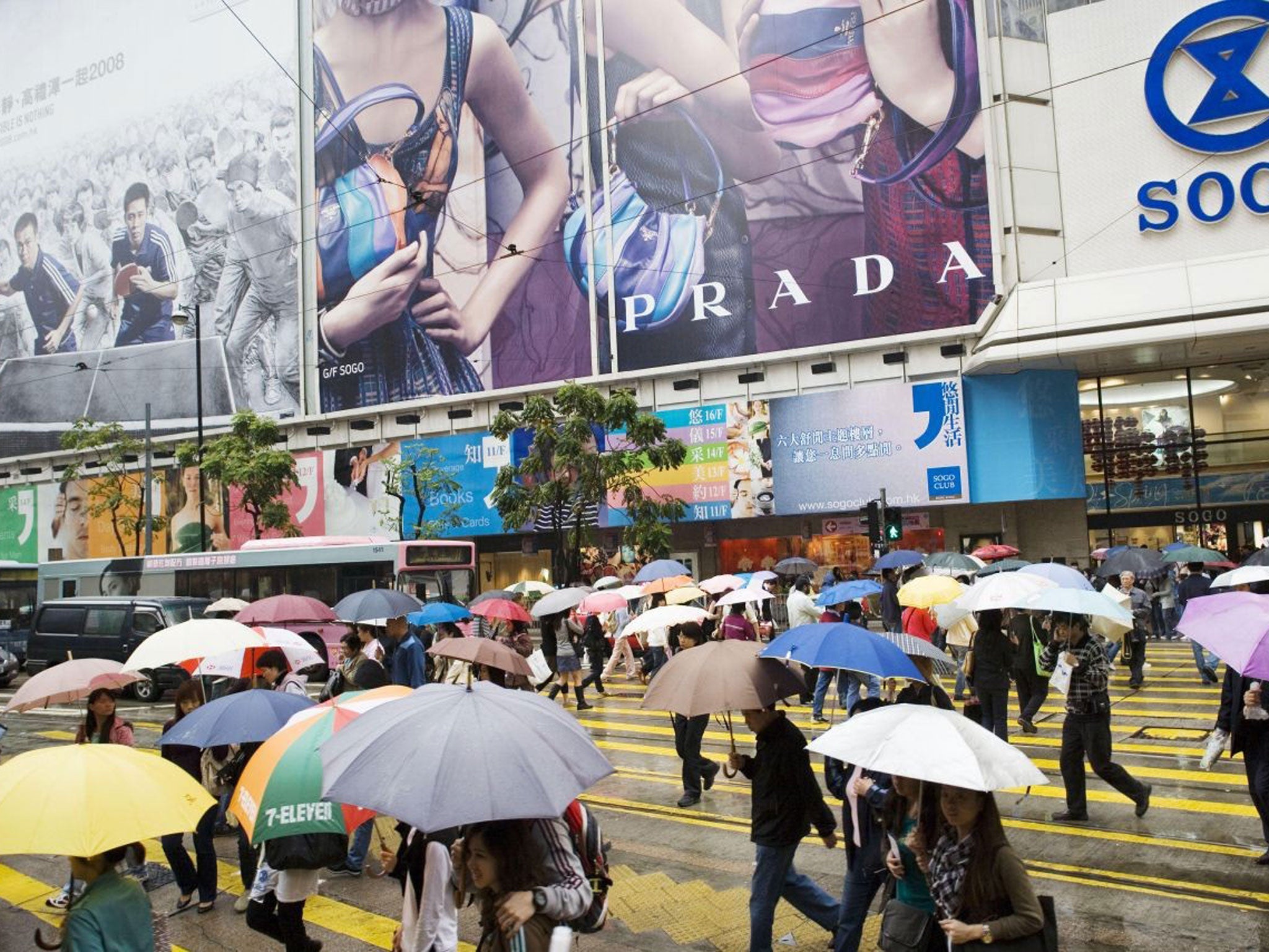 Shoppers at Causeway Bay