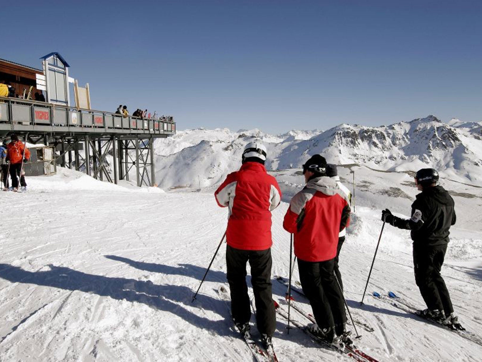 All white: There has been fresh snow on the pistes at Tignes