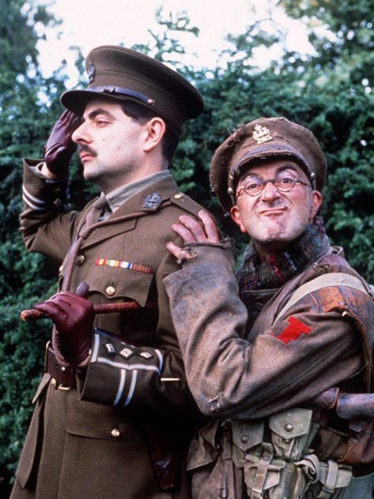 Rowan Atkinson and Tony Robinson in Blackadder