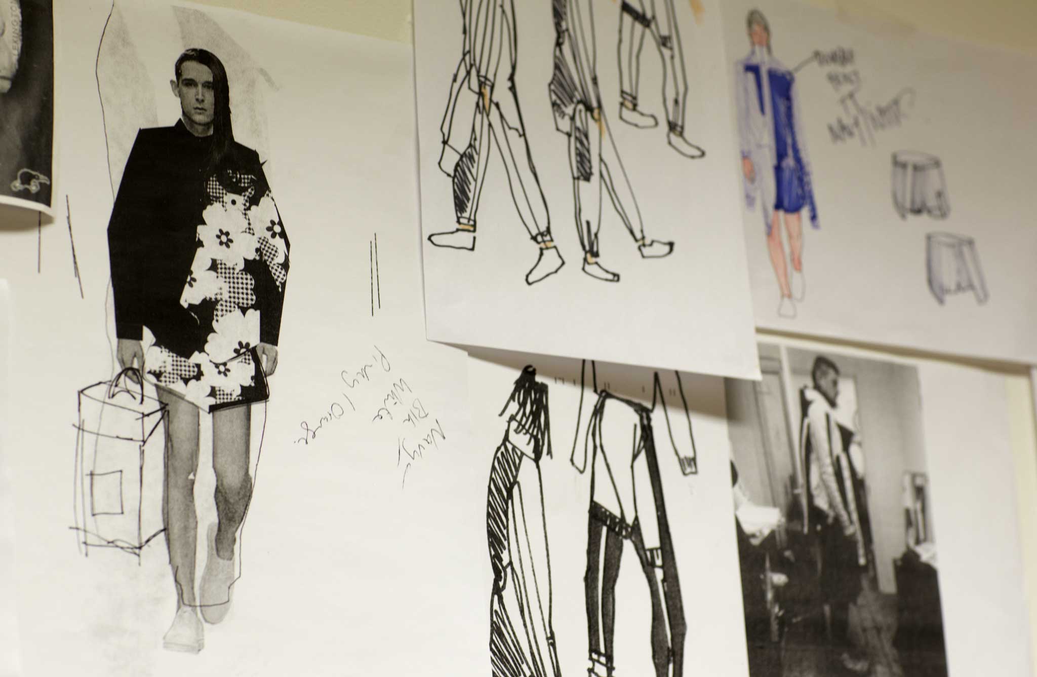 Fashion designer Chris Shannon's mood board, seen ahead of his December 2013 menswear show in London (Teri Pengilley)