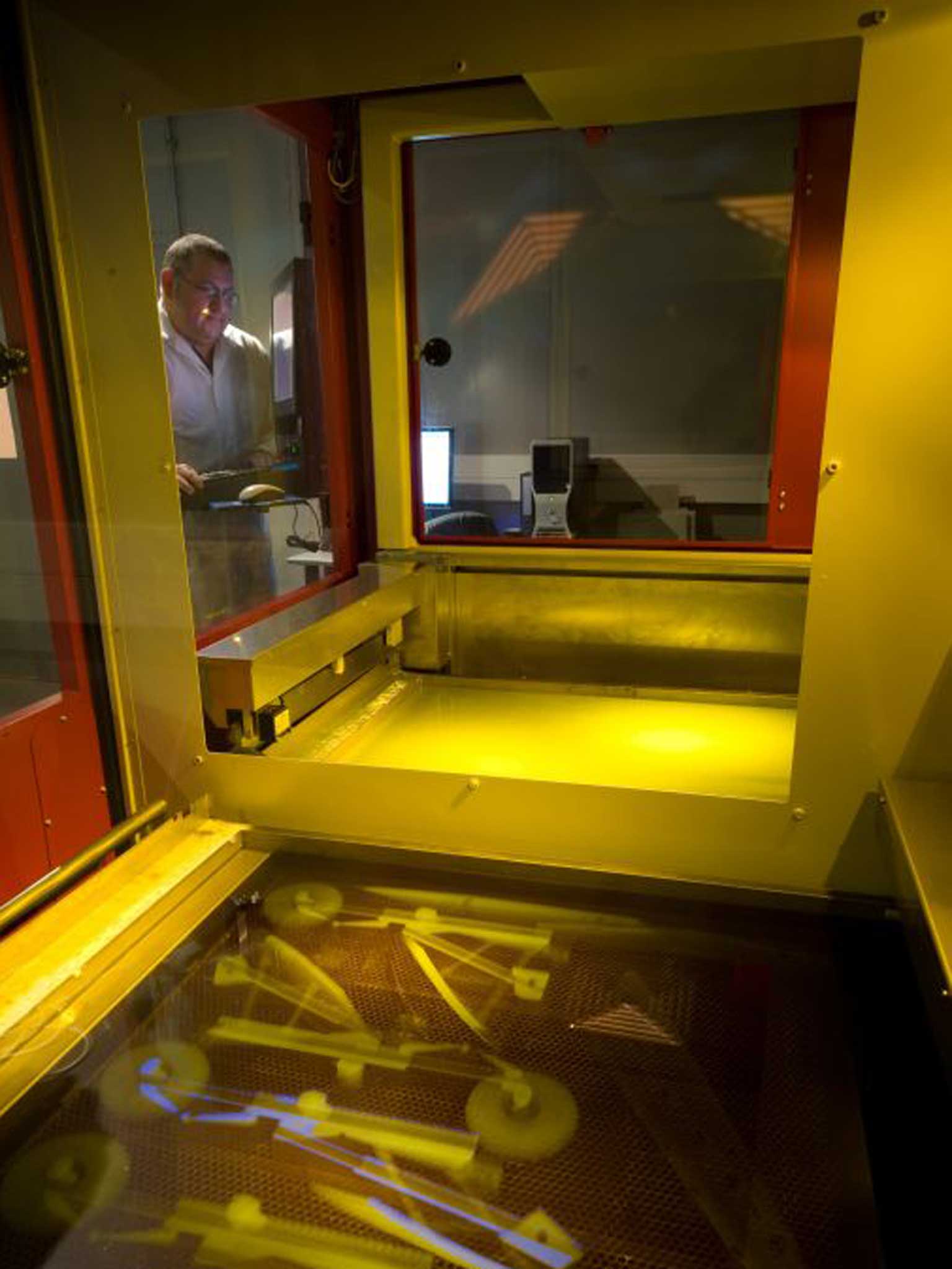 3D printed components being manufactured