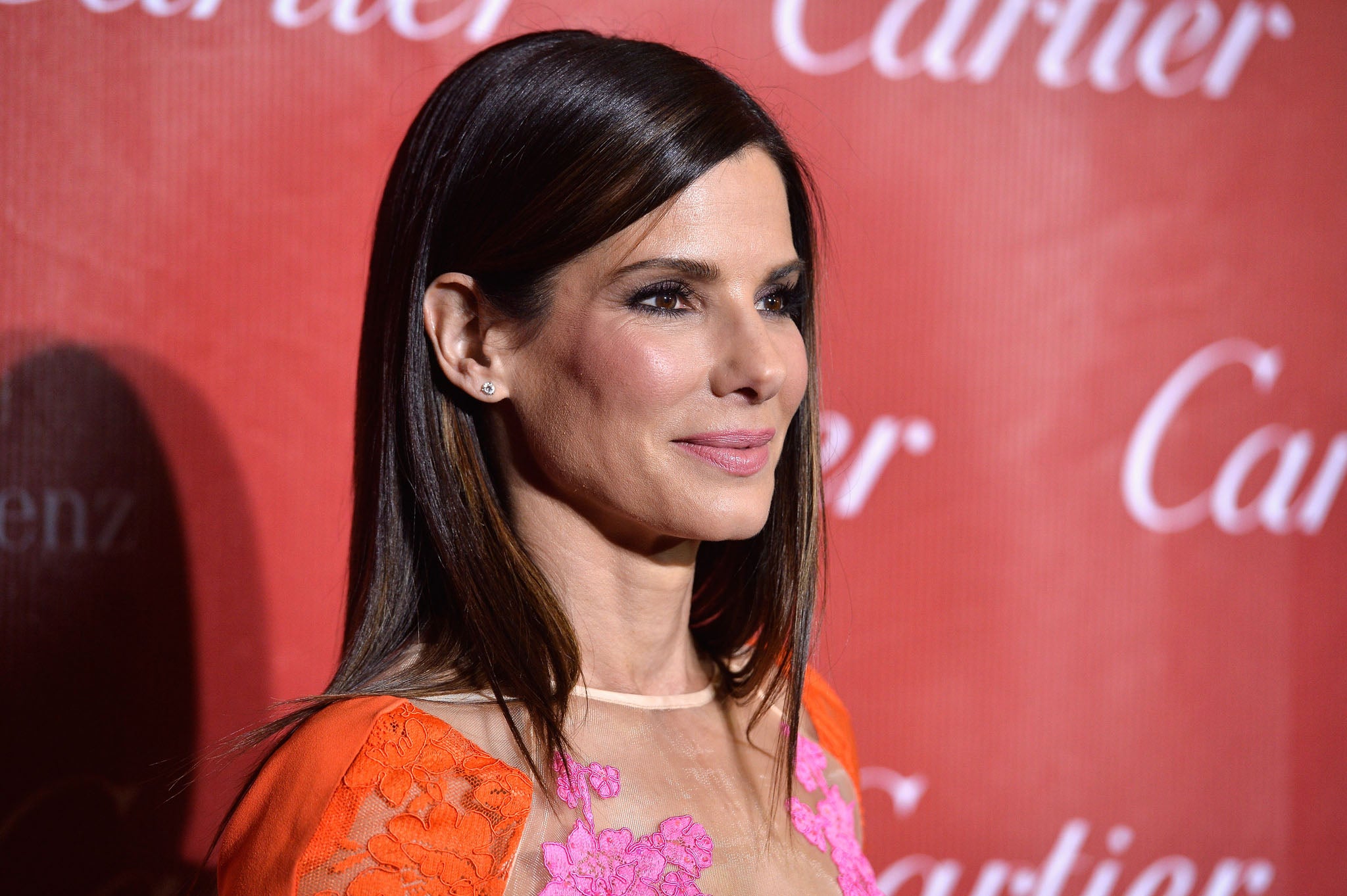 Sandra Bullock opted for bright colours when she attended the Palm Springs International Film Festival Gala on Saturday