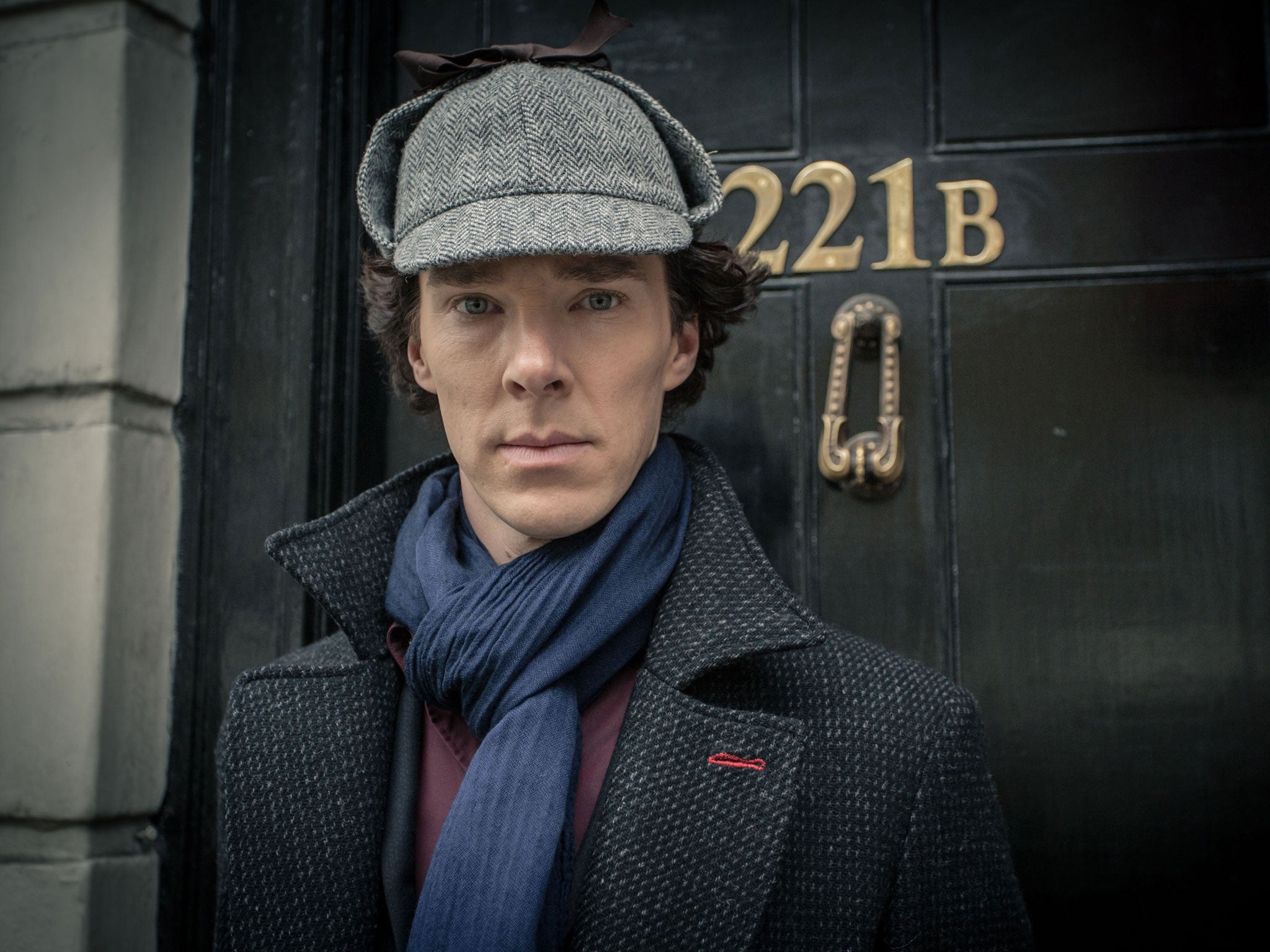 Sherlock Holmes is portrayed by Benedict Cumberbatch in the BBC series