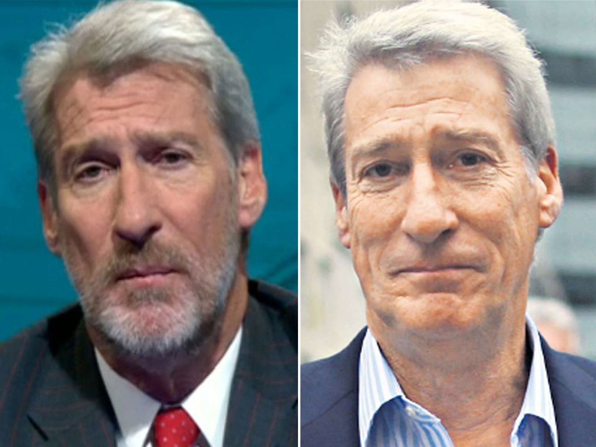 Jeremy Paxman, with and without beard