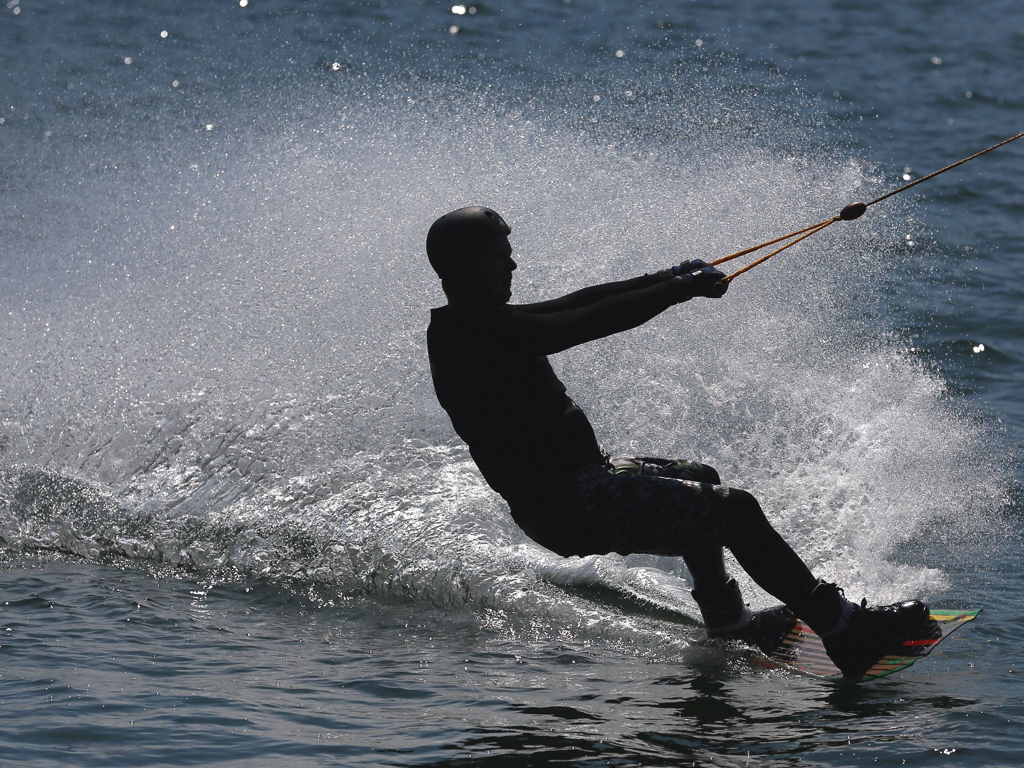 Jack Hammersley and Jorge Gill recreated wakeboarding, similar to that pictured, in a carpark in Guildford