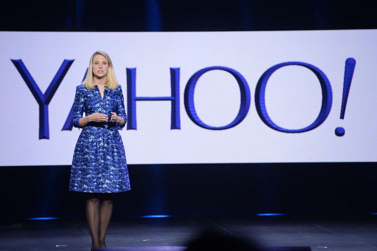 Yahoo CEO Marissa Mayer speaks during her keynote address at the 2014 International CES in Las Vegas, Nevada, January 7, 2014.