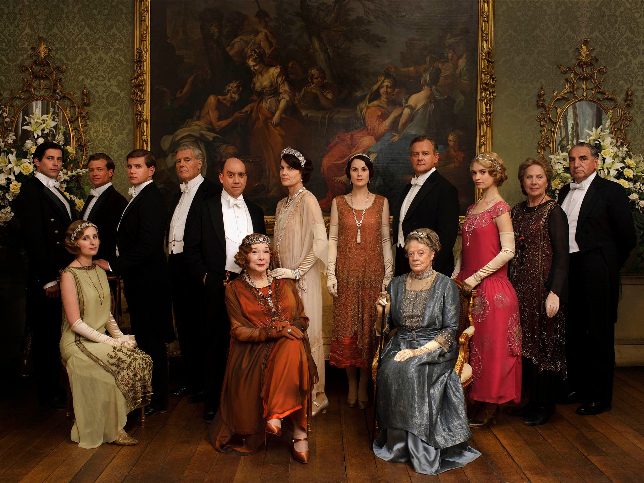 The cast of Downton Abbey in the 2013 Christmas special