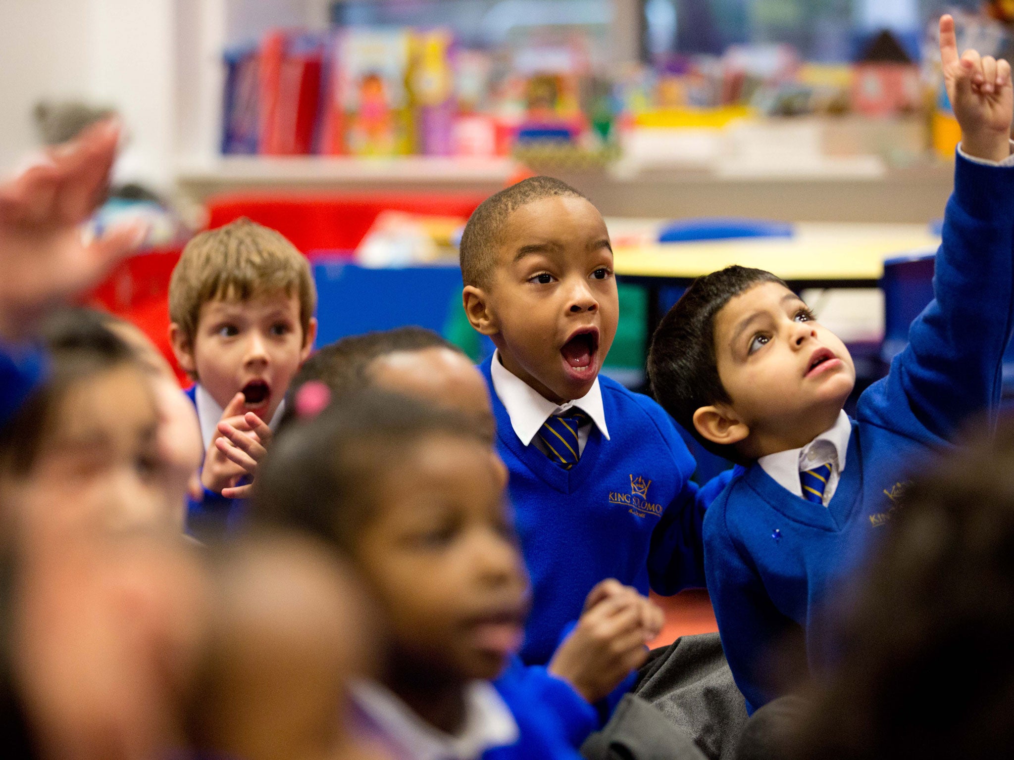 Big ideas: nursery pupils in the 'Southampton' class at the King Solomon Academy