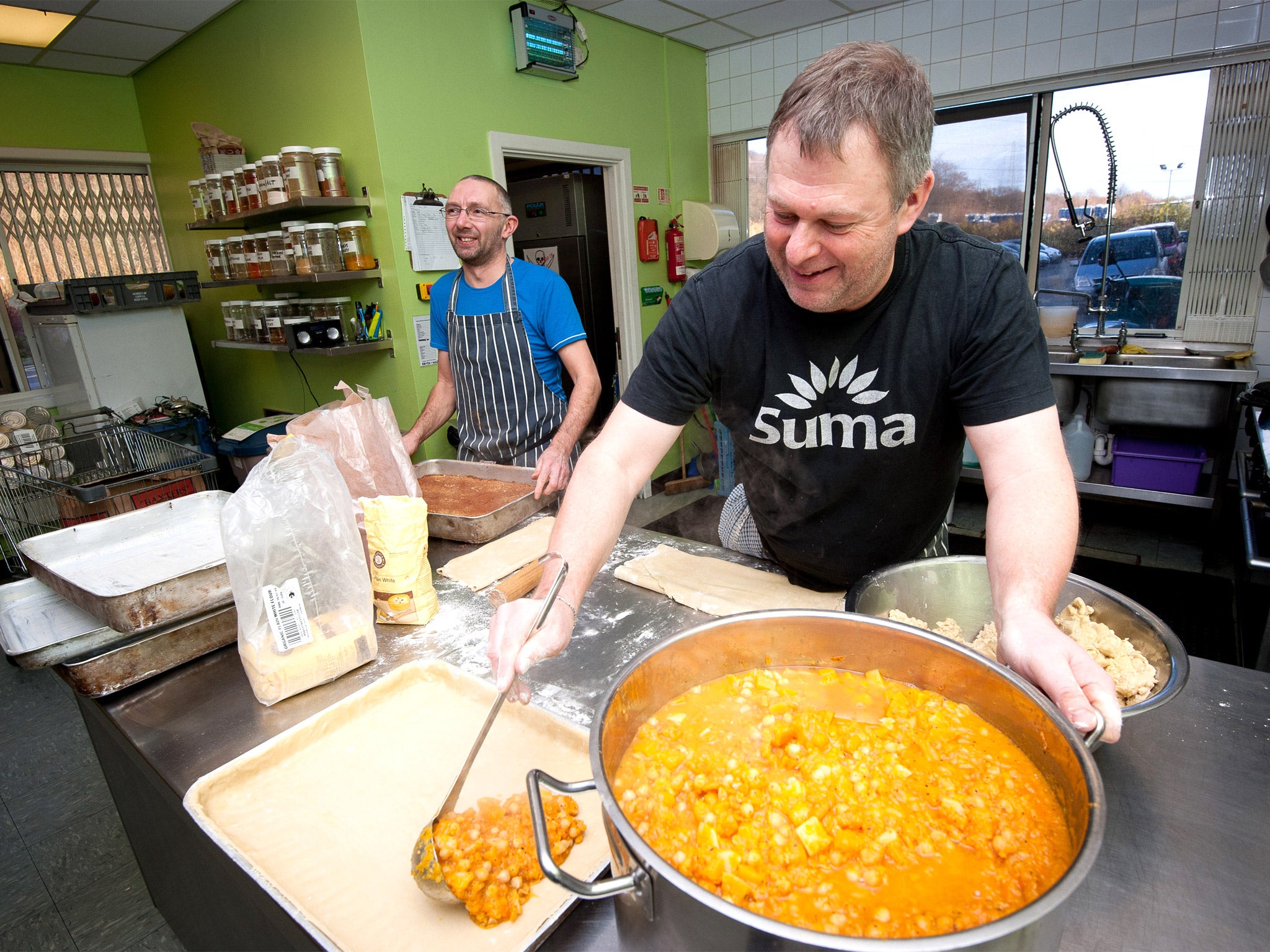 Self serving: In addition to the canteen, Jeff Walker (far left), and Tony Fawcett have several other roles