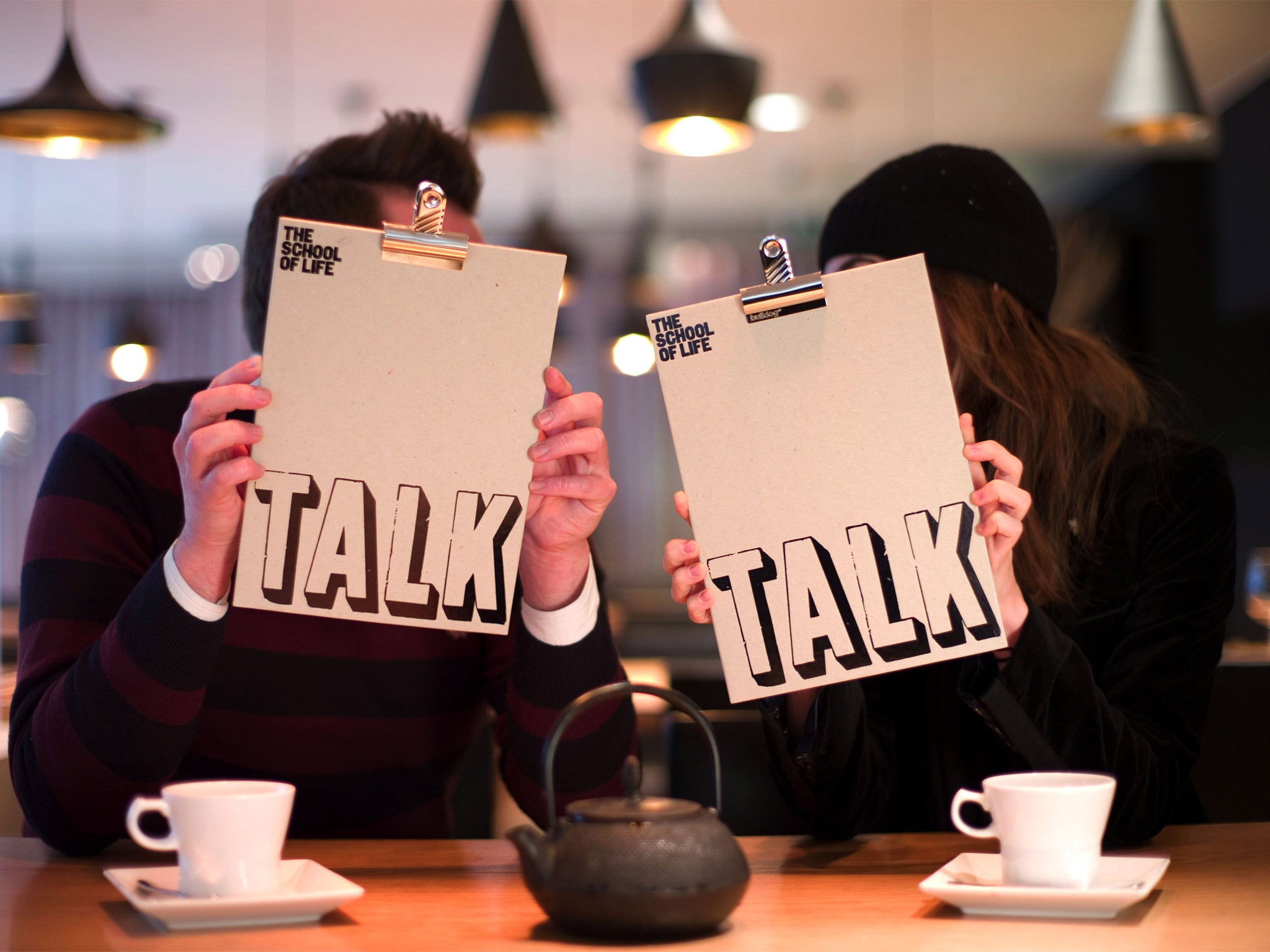 Talking heads: students at the School of Life get a lesson in the art of conversation