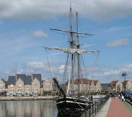 The historic dockyard at Chatham in Kent