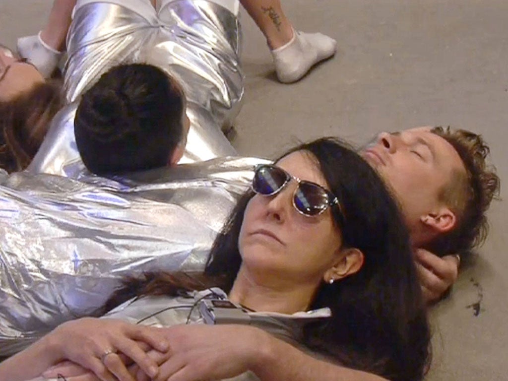 Close quarters: Lee Ryan and Liz Jones share house space in ‘Celebrity Big Brother’