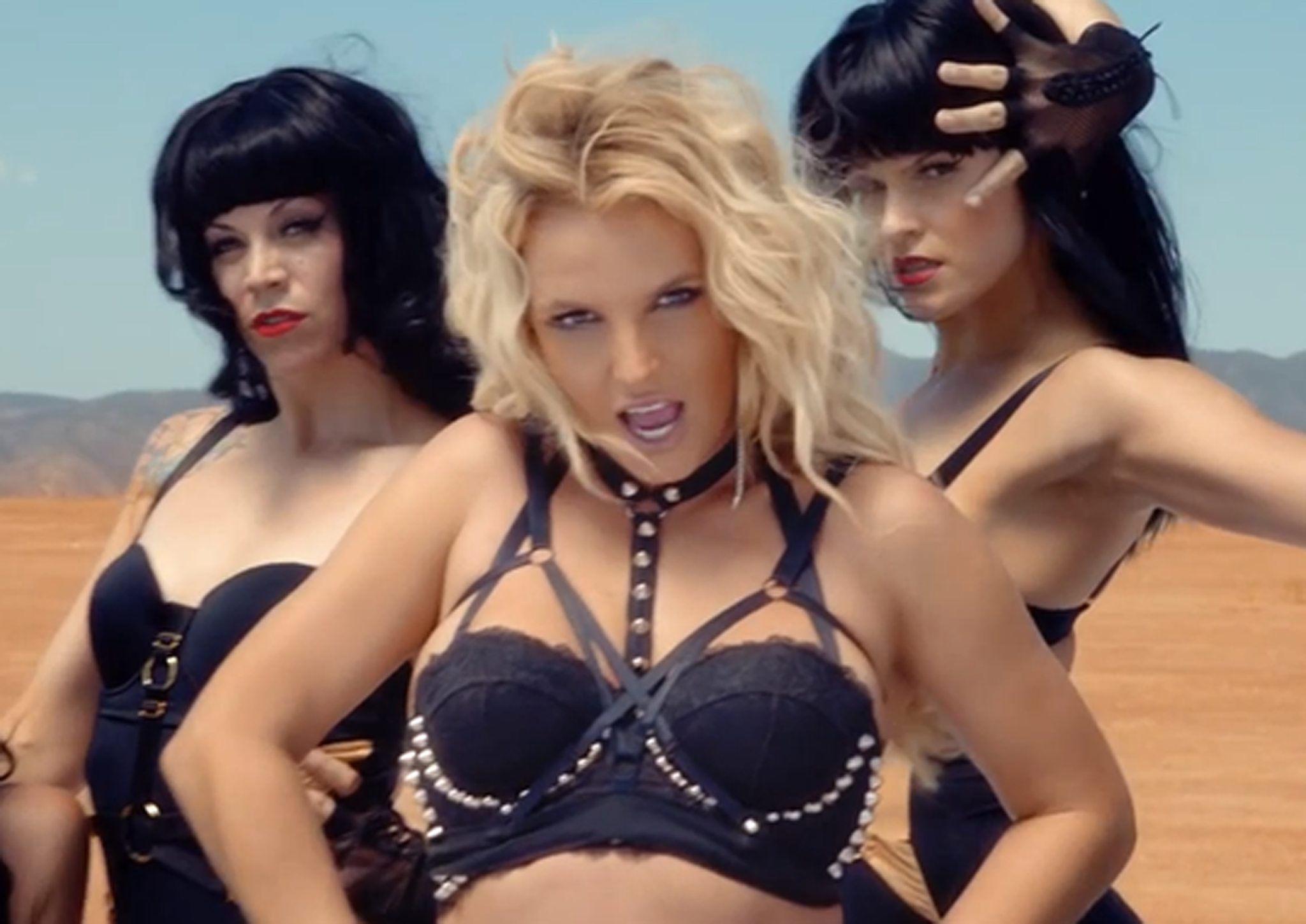 Britney Spears in her video for 'Work B***ch'