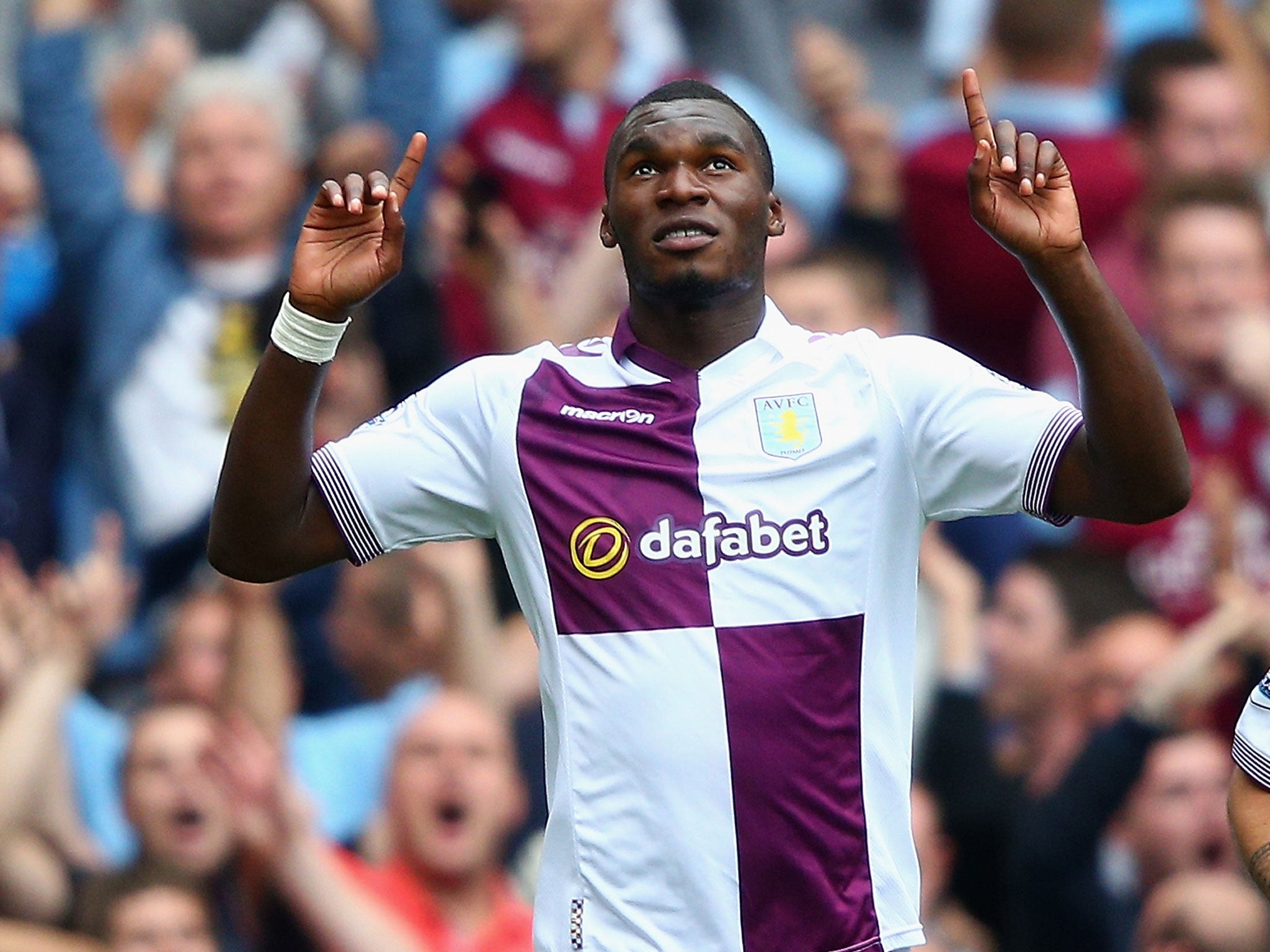 Christian Benteke scored twice against Arsenal in August