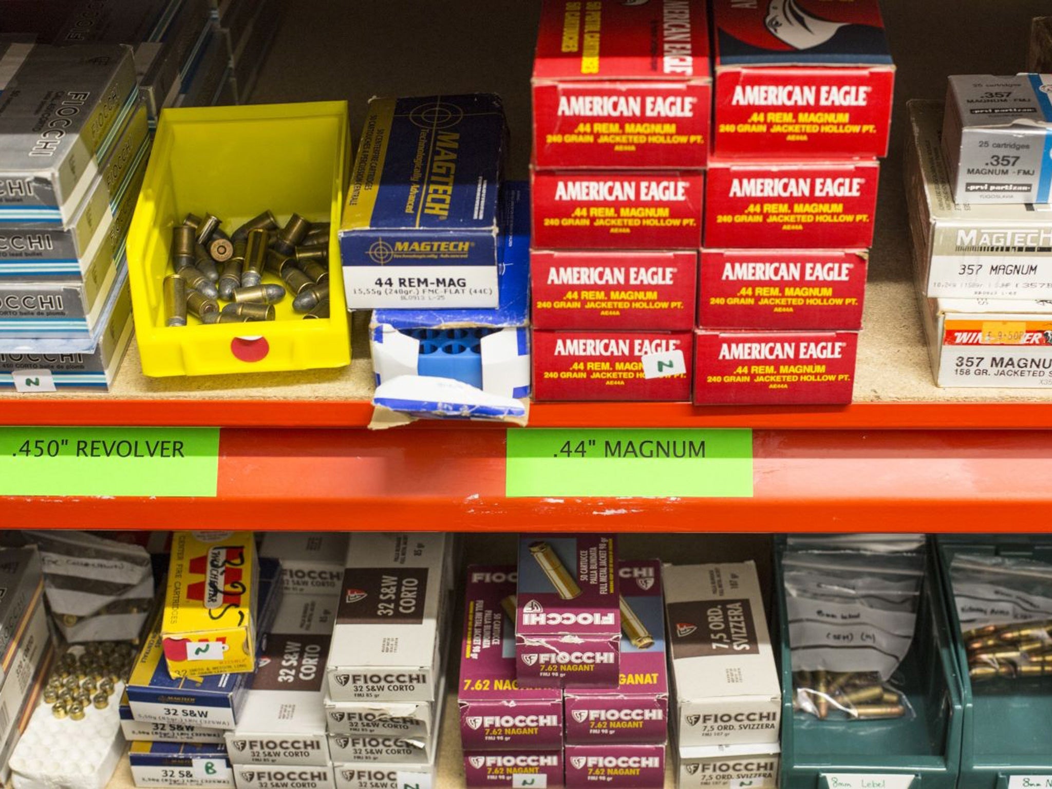 A selection of different bullets at the National Ballistics Intelligence Service in Birmingham