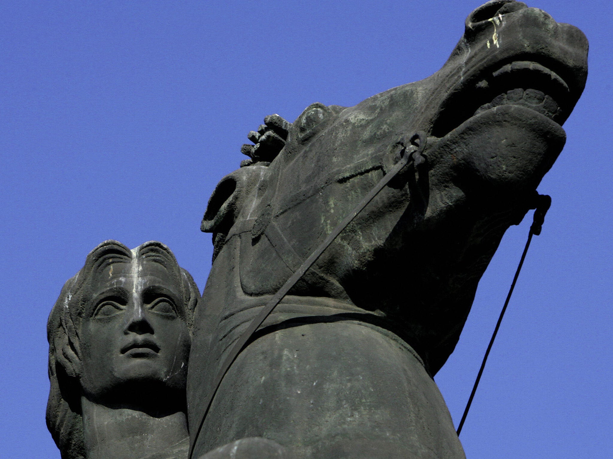 A statue of Alexander the Great in the northern Greek city of Salonica. Scientists believe they may have solved the 2000 year old mystery of how the ruler died