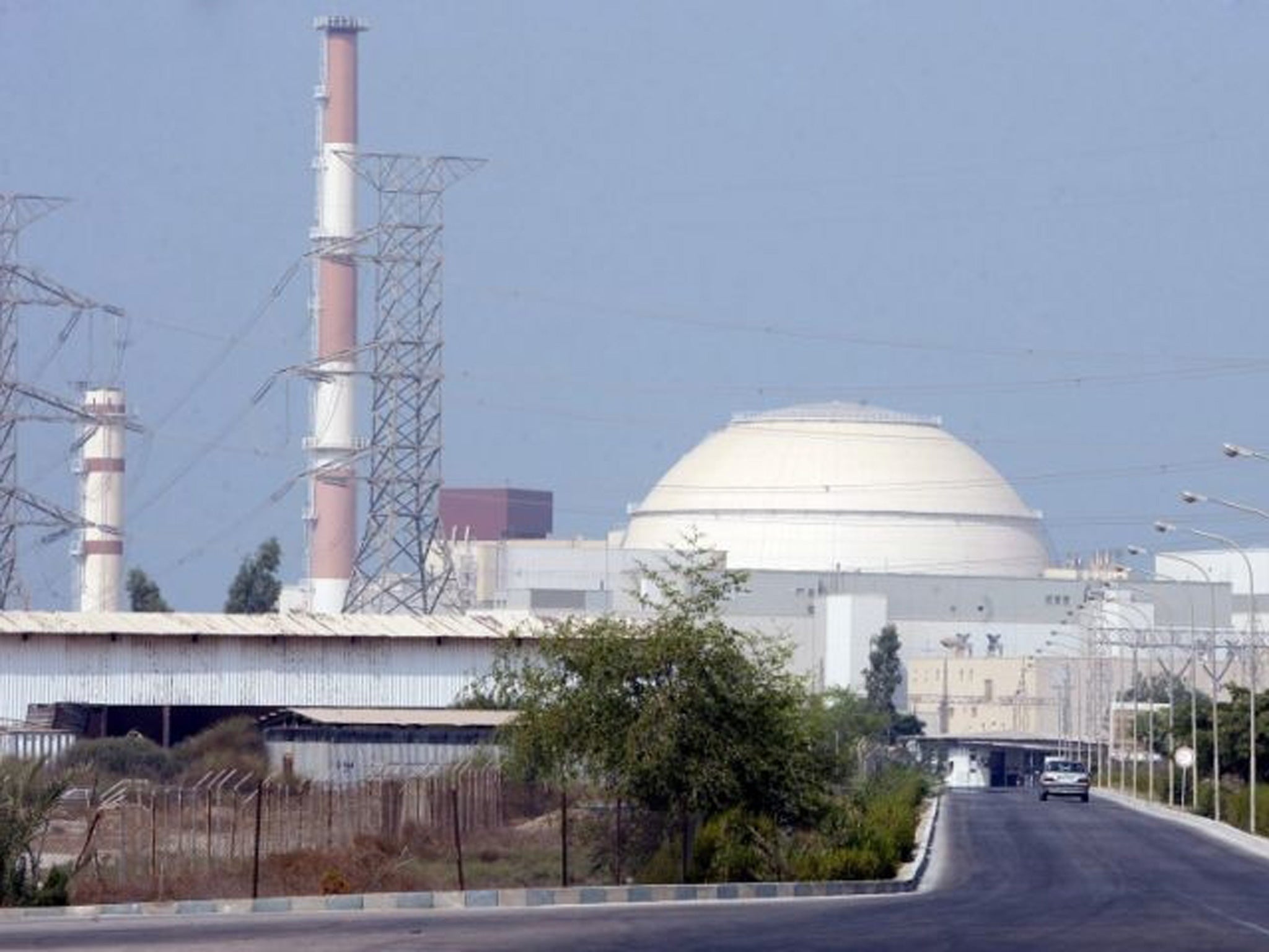 A 2010 photograph showing an general view of the nuclear power plant in Bushehr, Iran