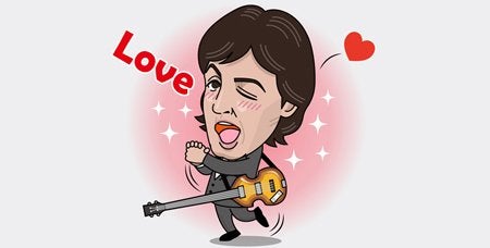 Paul McCartney launched his own line of stickers for Line in 2013. McCartney attracted 3.1 million followers for the app in just four days.