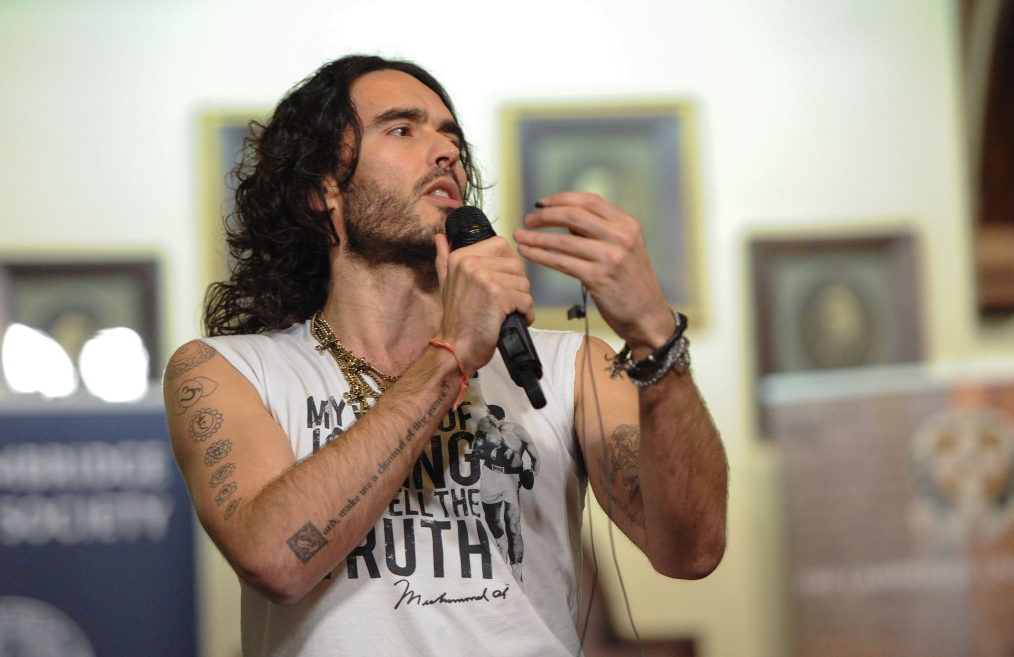 Russell Brand sparked a backlash for expressing surprise over the vocabulary of working class men