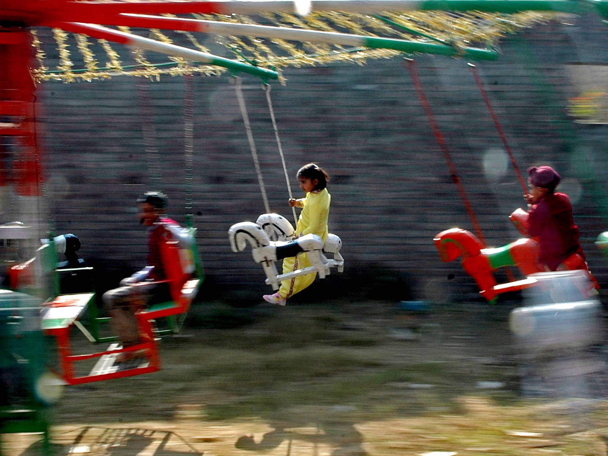 Children at a fair near Amritsar in Punjab, India. The sex ratio in the north-western state of certain age groups is about 1.2 or above – meaning there are 120 boys for every 100 girls