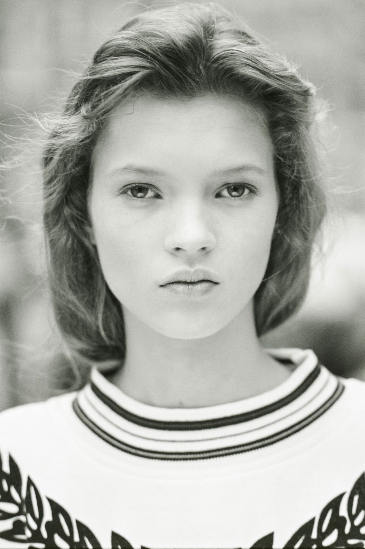 Kate Moss' first professional photo shoot, aged 14