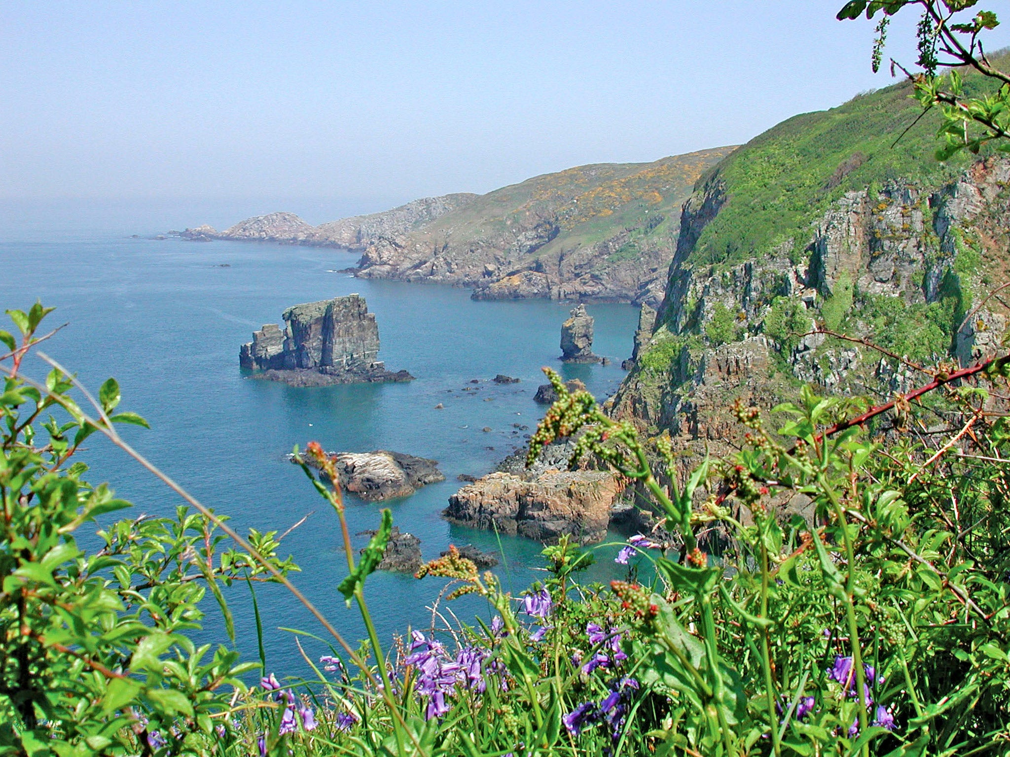 The picturesque coastline on the island of Sark