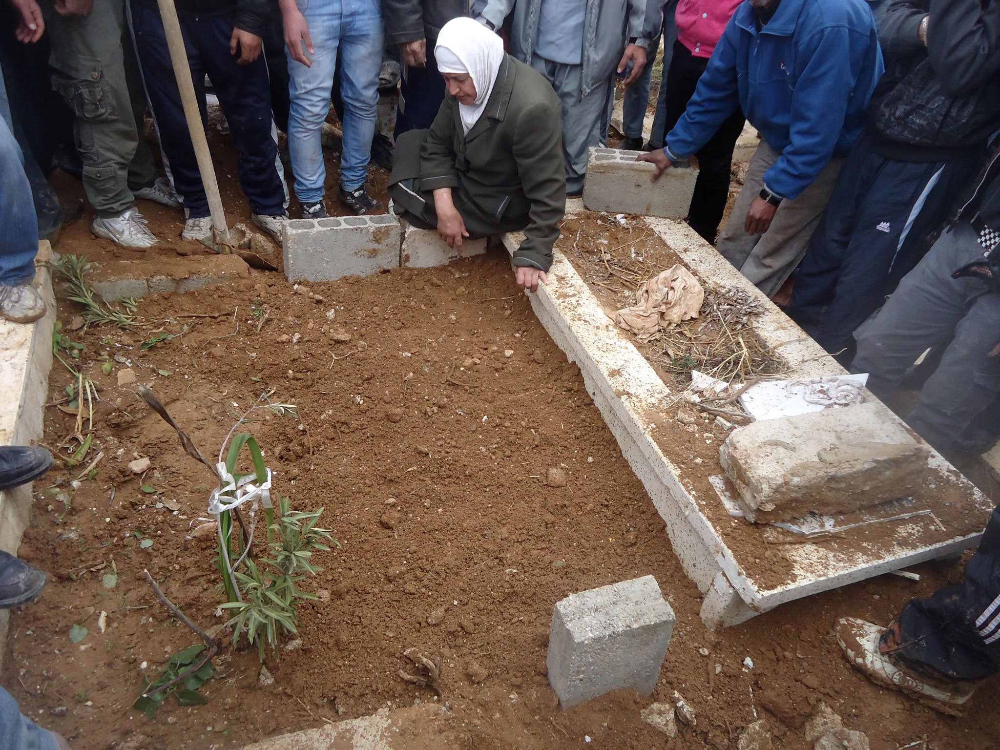 A funeral for a resident of Yarmouk