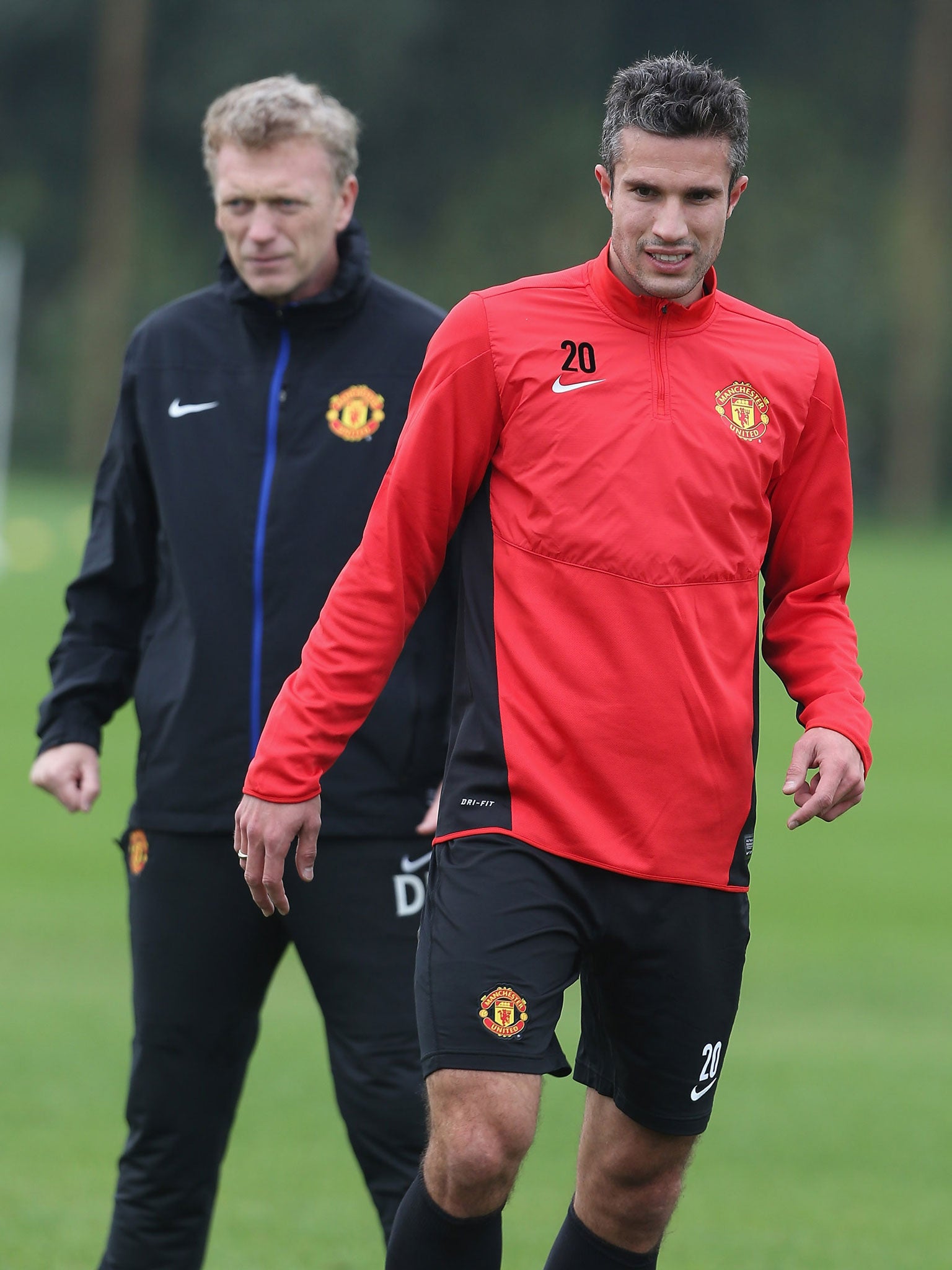 Robin van Persie (right) says his manager (left) needs time