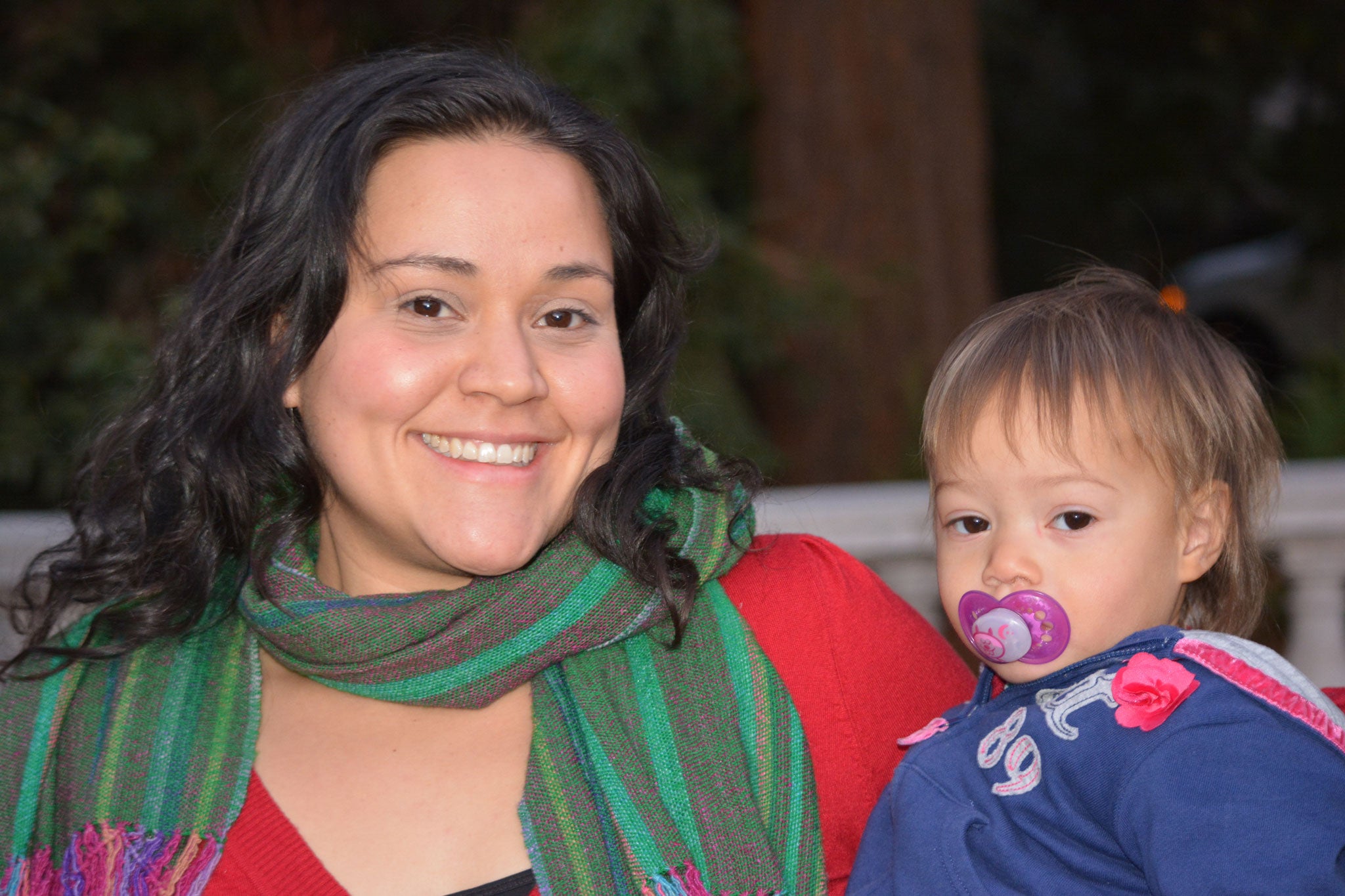 Angela Elena Fillingim with her young daughter