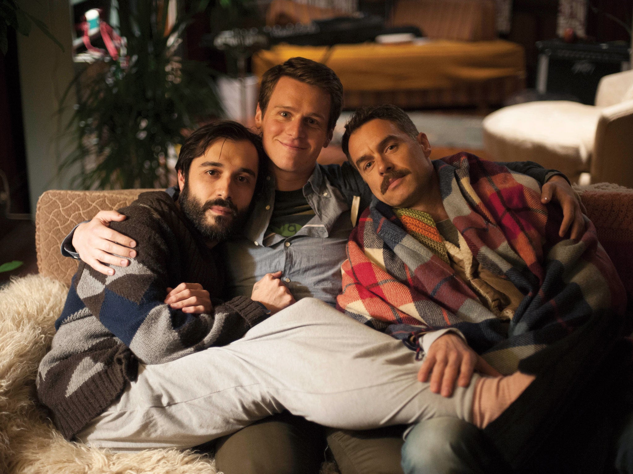 Frankie Alvarez, Jonathan Groff and Murray Bartlett, as the central trio in Haigh’s new HBO series, Looking