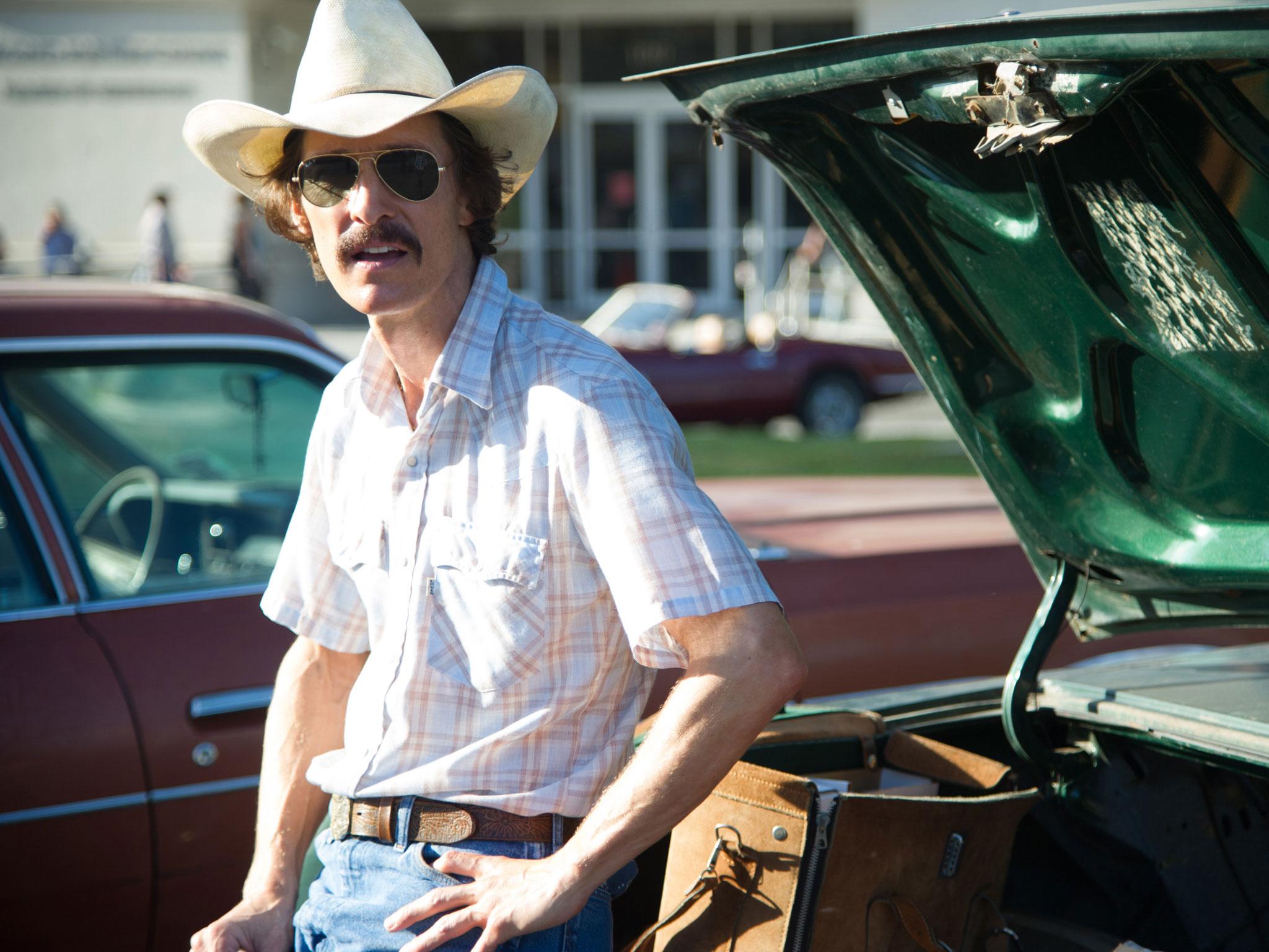 McConaughey as Aids patient Ron Woodroof in Dallas Buyers Club