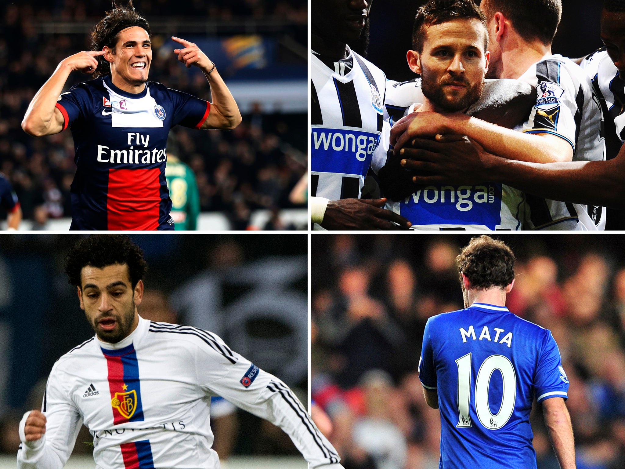 Cavani, Cabaye, Salah and Mata: the biggest movers this month?