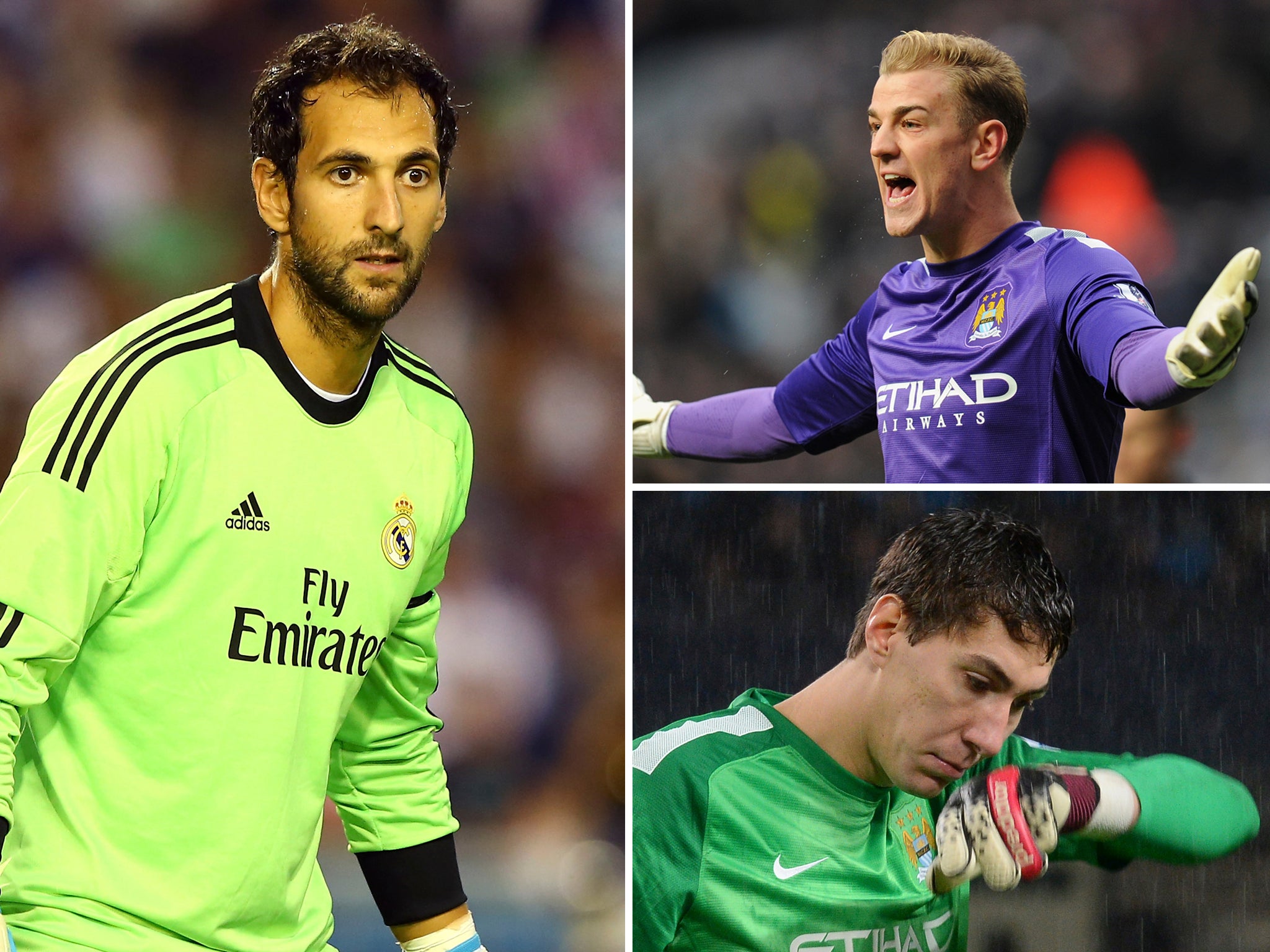 Diego Lopez, Joe Hart and Costel Pantilimon