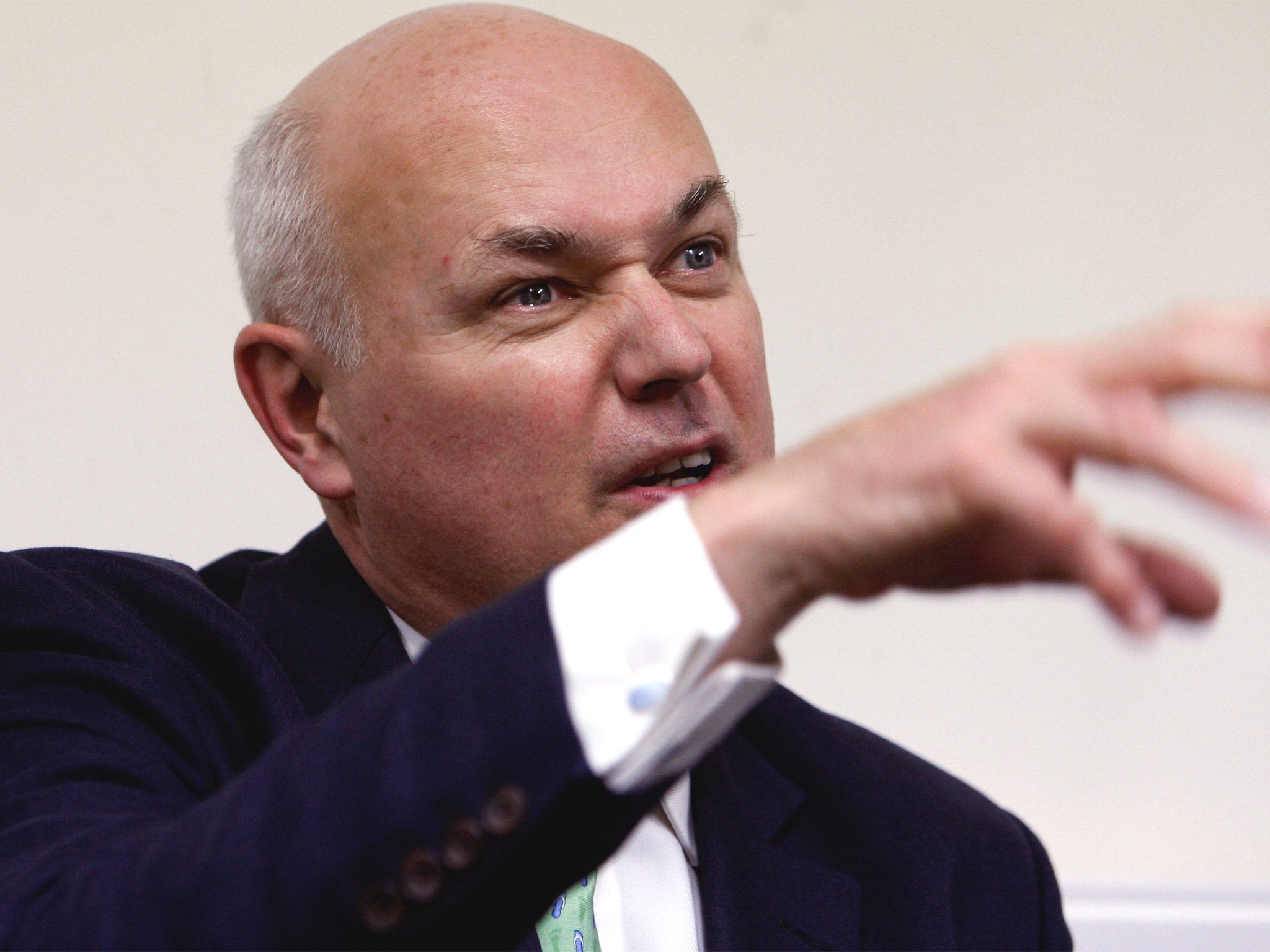 Work and Pensions Secretary Iain Duncan Smith has been accused of 'picking numbers out of thin air'