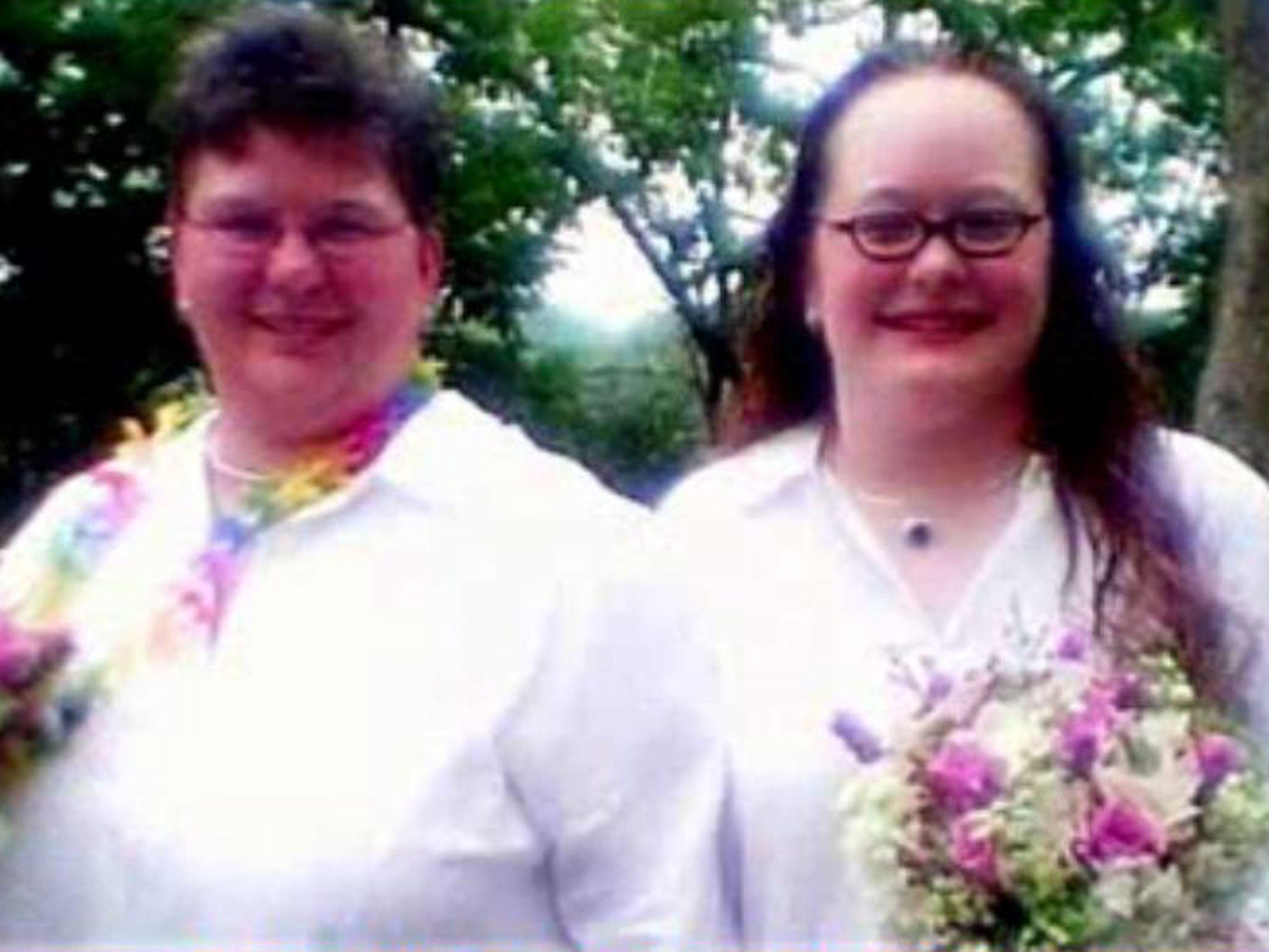 Jennifer Schreiner and Angela Bauer, who have now separated