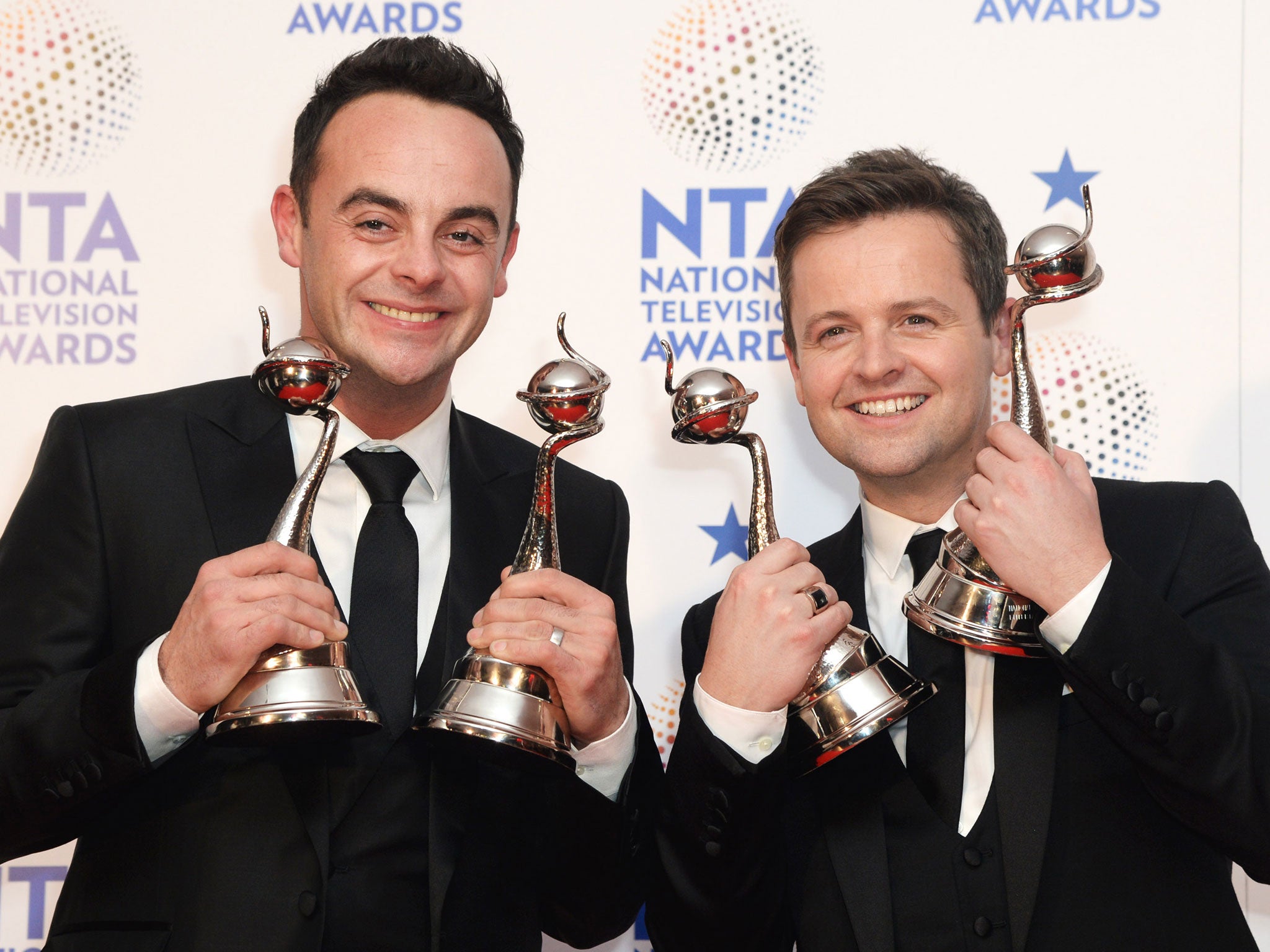 Anthony McPartlin and Declan Donnelly at the National Television Awards