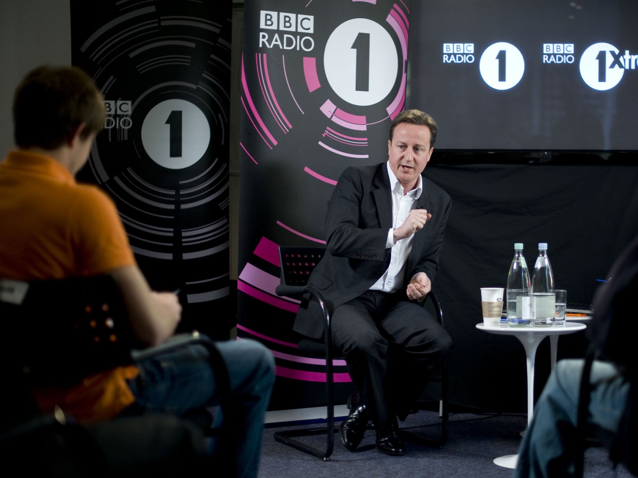 David Cameron being interviewed for a Radio one Newsbeat election special in 2010; Rod McKenzie, of the BBC, has been given a final written warning and moved to another role outside of the BBC network news department