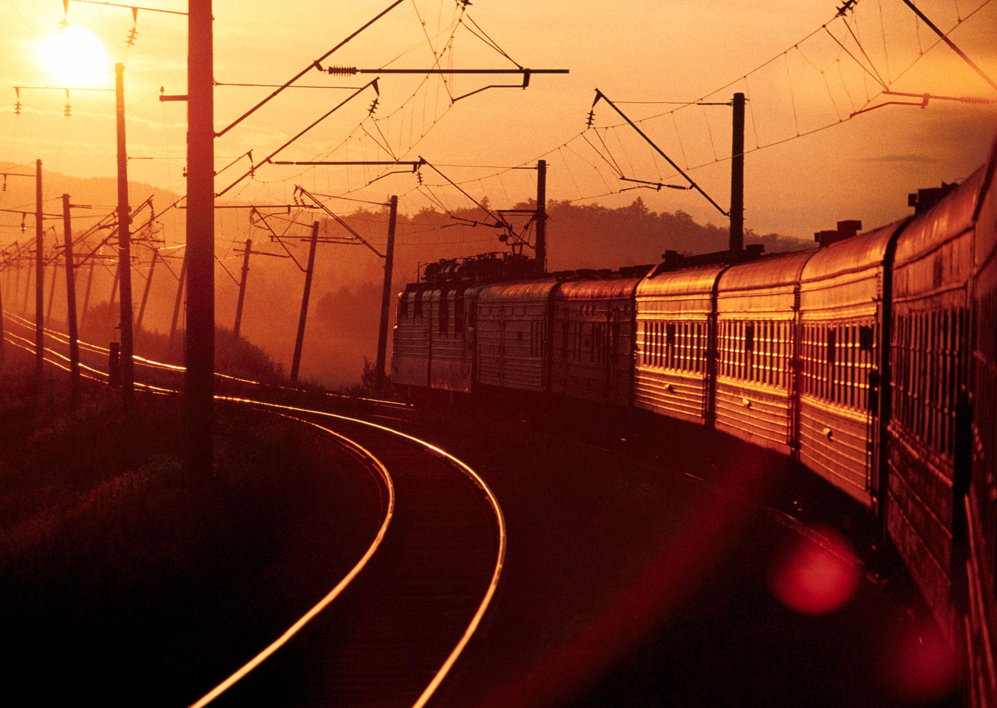 The train Edmund took passes through 6,000 miles of unbroken Siberian tundra, all the way from Moscow to Vladivostok