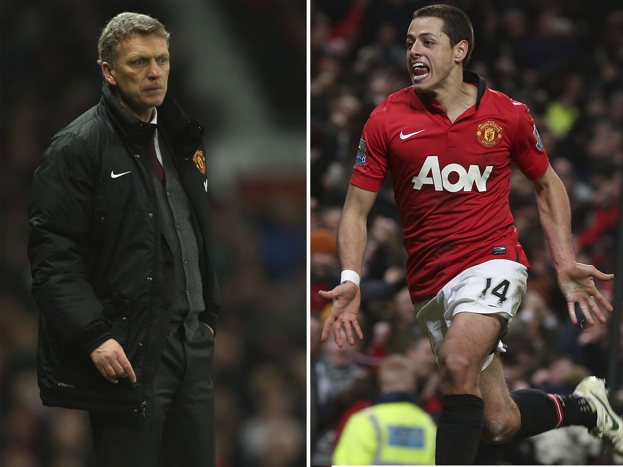 David Moyes and Javier Hernandez